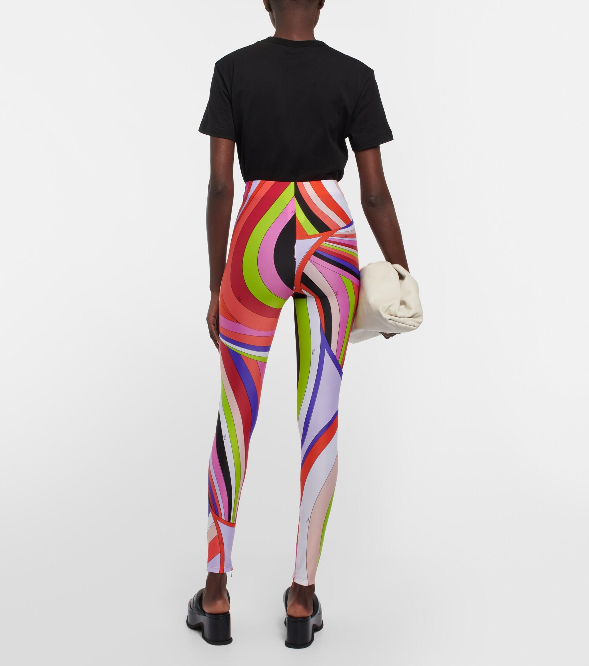 Emilio Pucci Printed High-rise leggings in Red