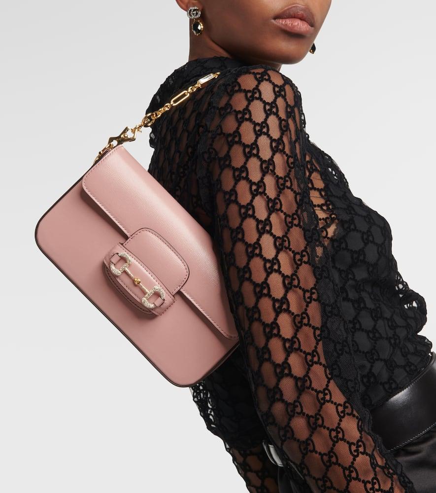 ハンドバッグ Gucci Pink Leather Mini Gucci Horsebit 1955 Handbag Gucci Horsebit 1955 Mini Leather Shoulder Bag in Pink | Lyst