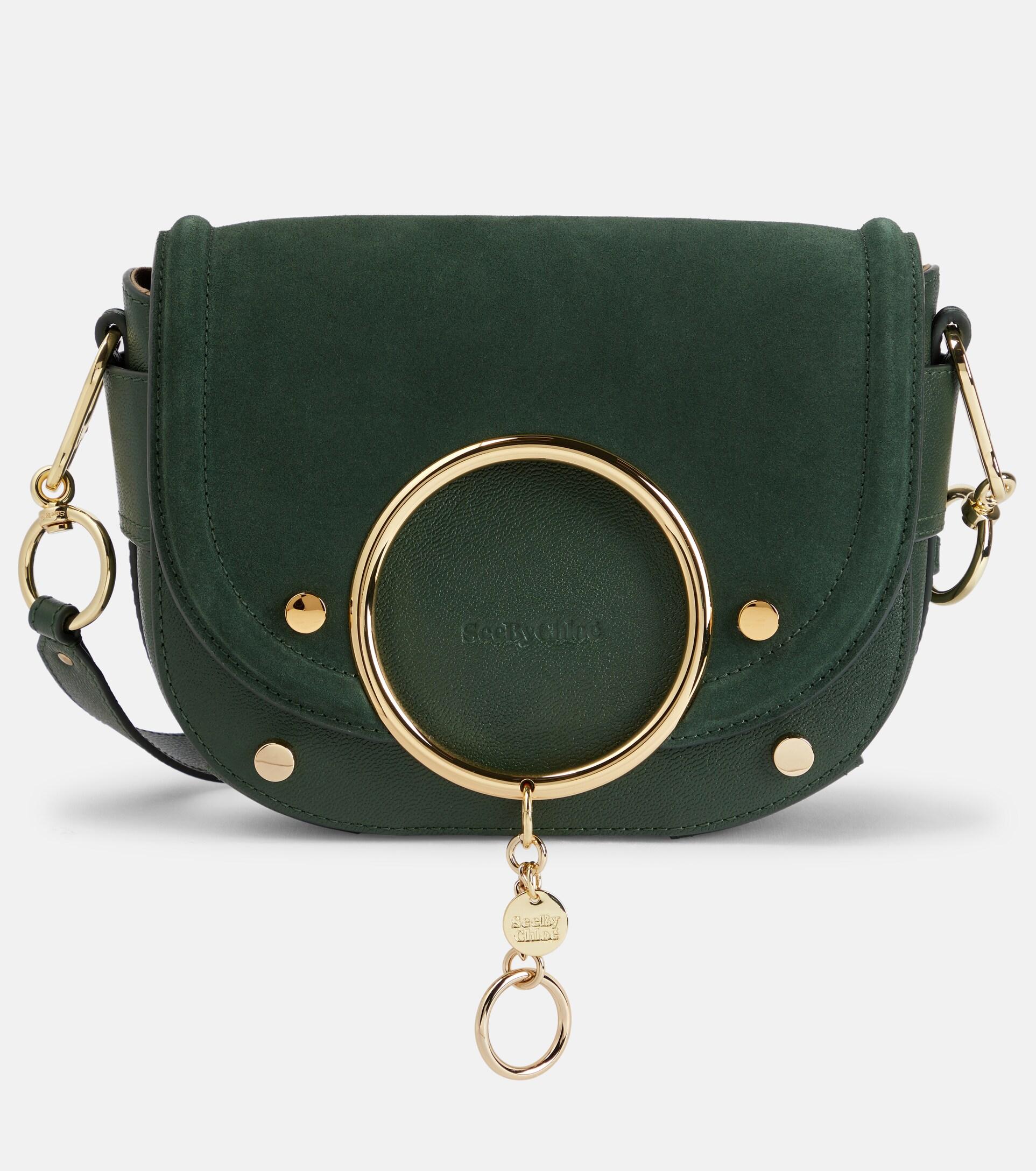 See By Chloé See By Chloe Mara Suede And Leather Crossbody Bag in Green |  Lyst