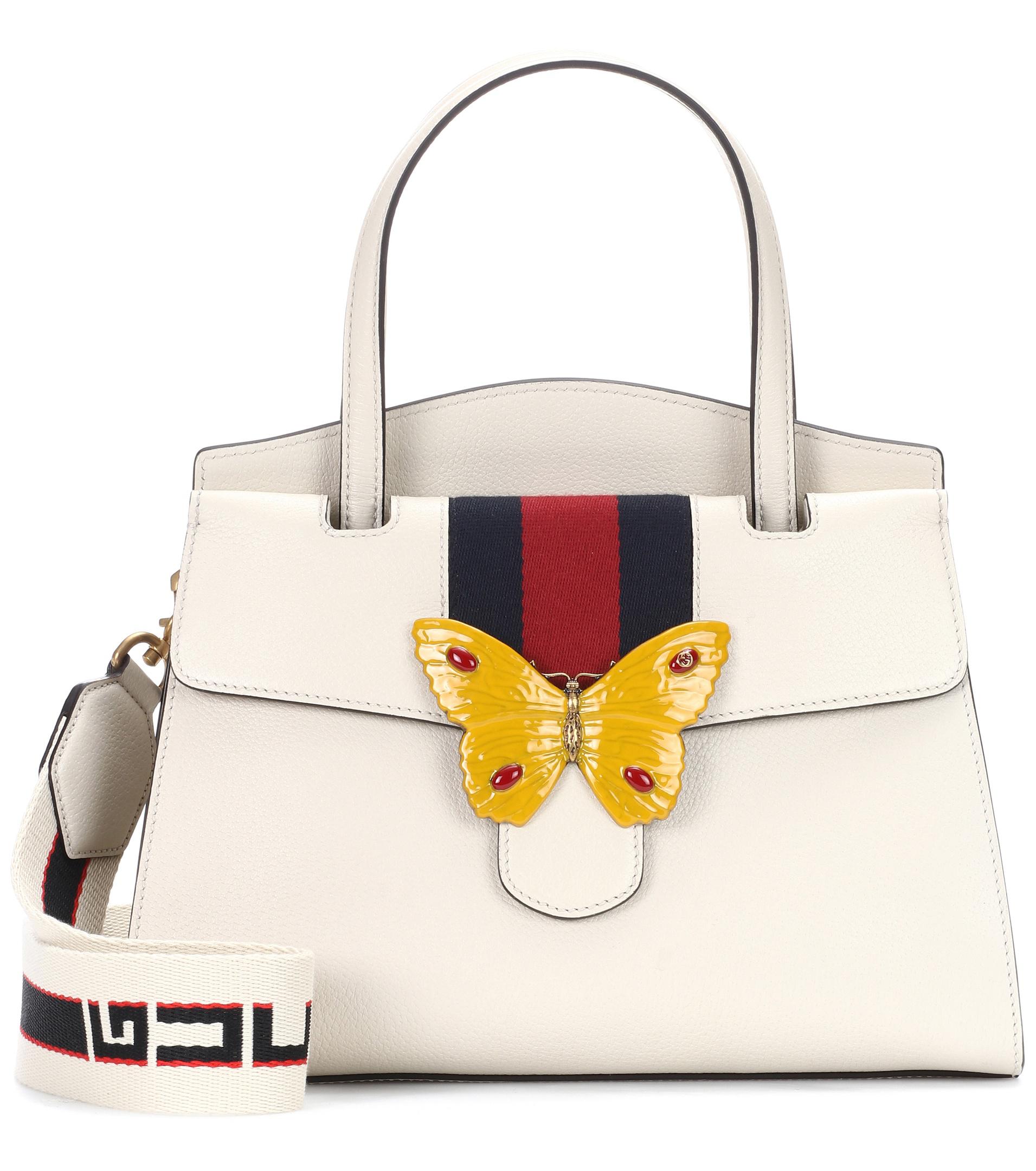 gucci butterfly bag white