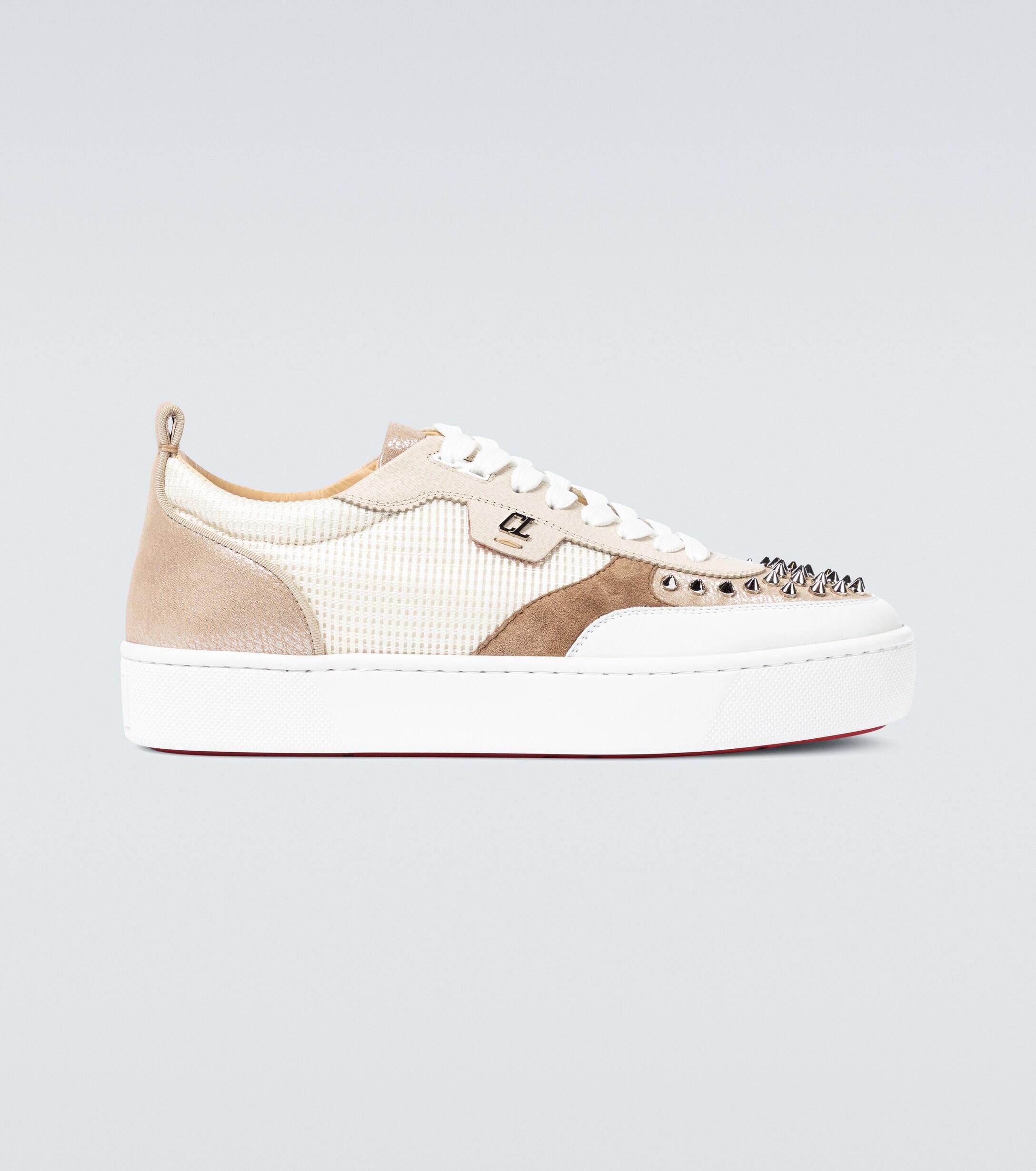 Christian Louboutin Leather Happyrui Spikes Sneakers for Men - Lyst