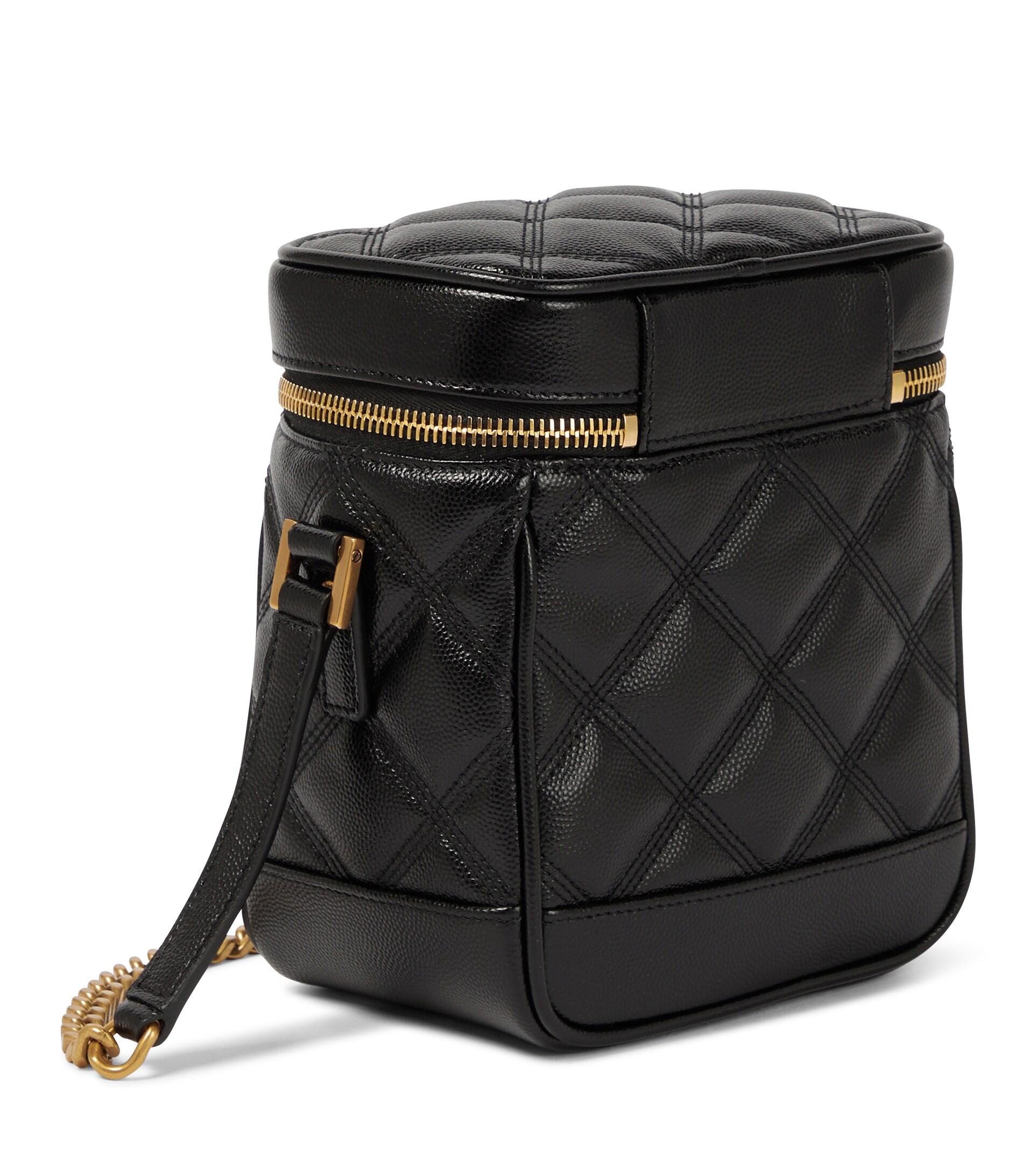 Saint Laurent Vanity Leather Crossbody Bag in Nero (Black) | Lyst