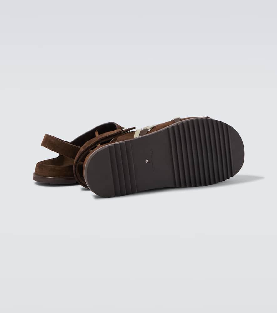 サンダル Rick Owens Brown Megalance Mule Granolas In Suede Rick Owens Brown Megalance Mule Granolas in suede | TheDoubleF