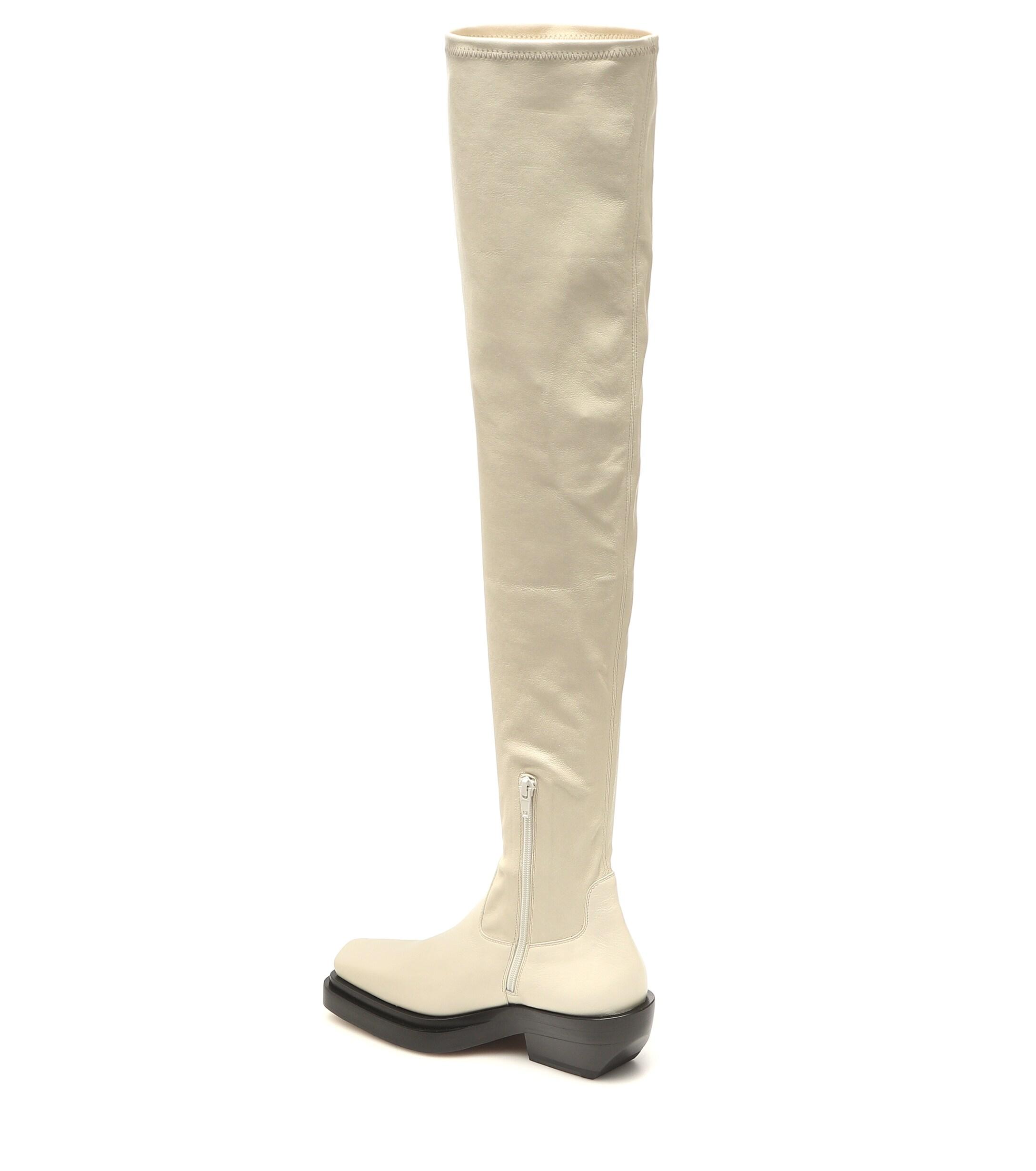 Bottega Veneta Leather Over-the-knee Boots in White - Save 22 