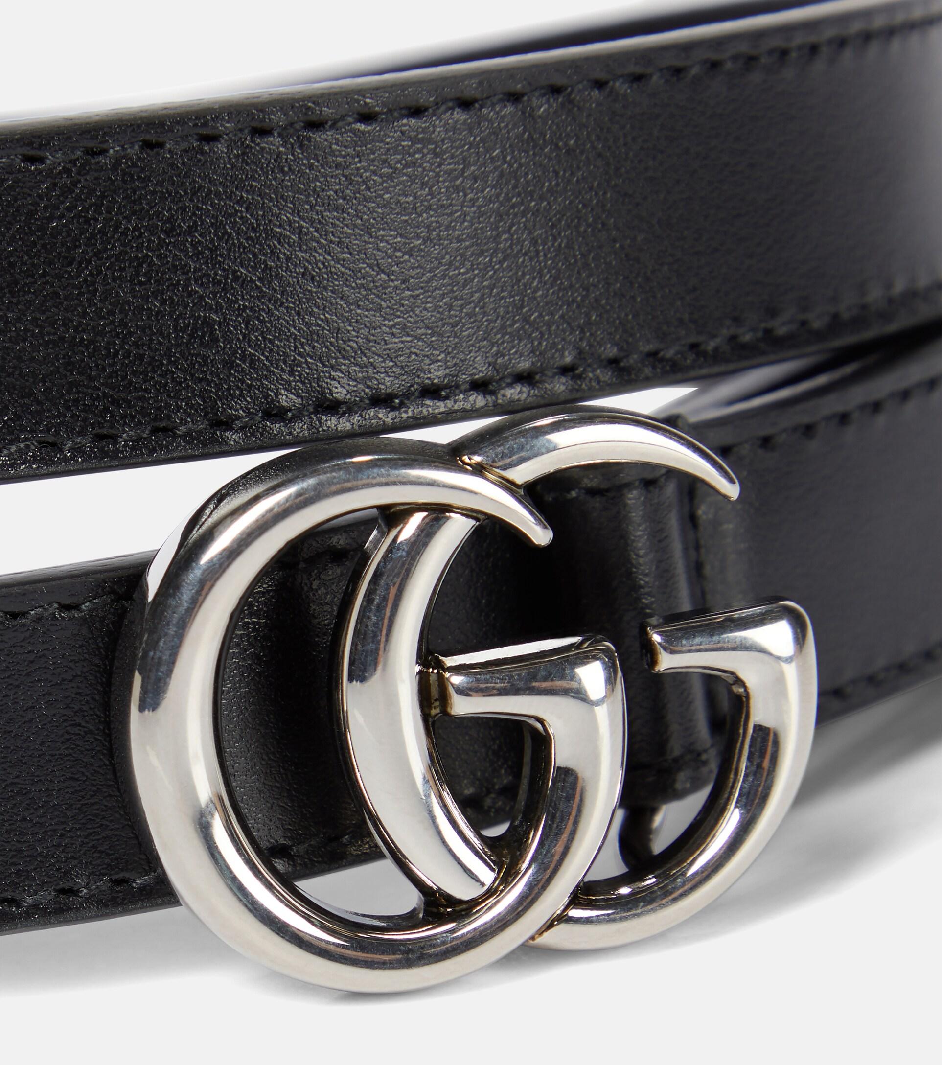 eend Onverbiddelijk karakter Gucci GG Marmont Leather Belt in Black | Lyst