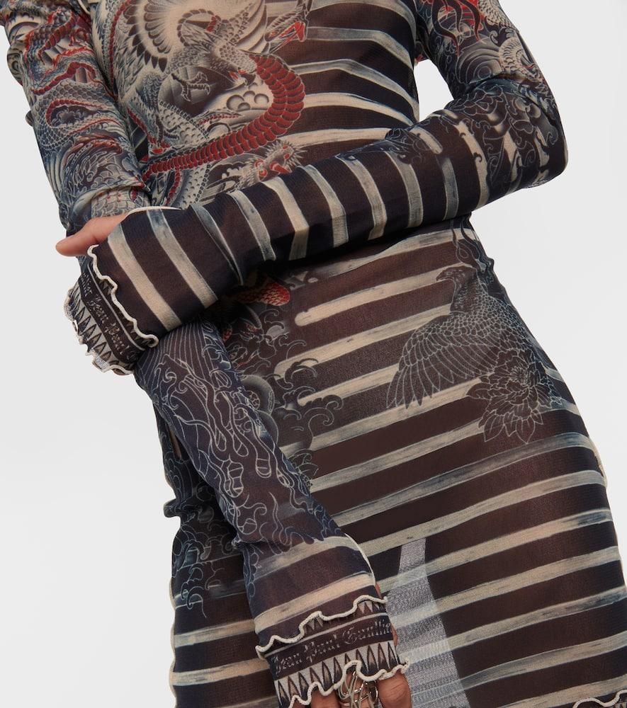 knee length dresses for ladies Jean Paul Gaultier 2012 S/S Soleil Tattoo Dress – Recess main image 1