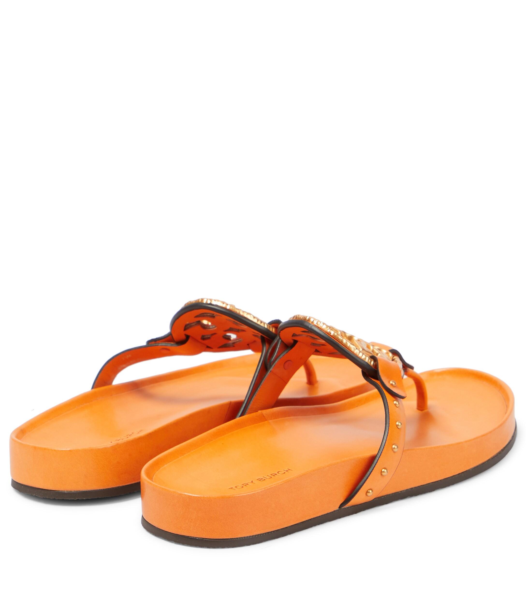 Farfetch Damen Schuhe Sandalen Miller leather thong sandals 