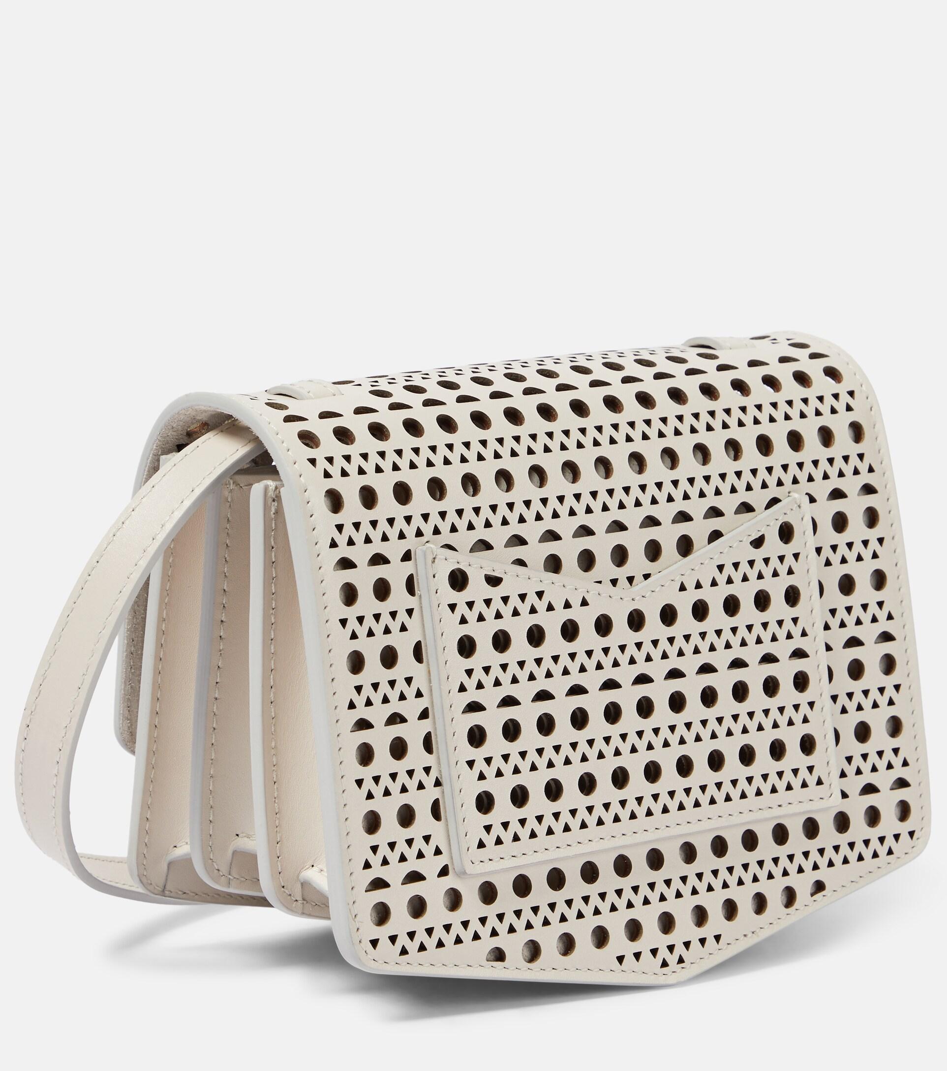 Le Papa Small Vienne Leather Crossbody Bag in Red - Alaia