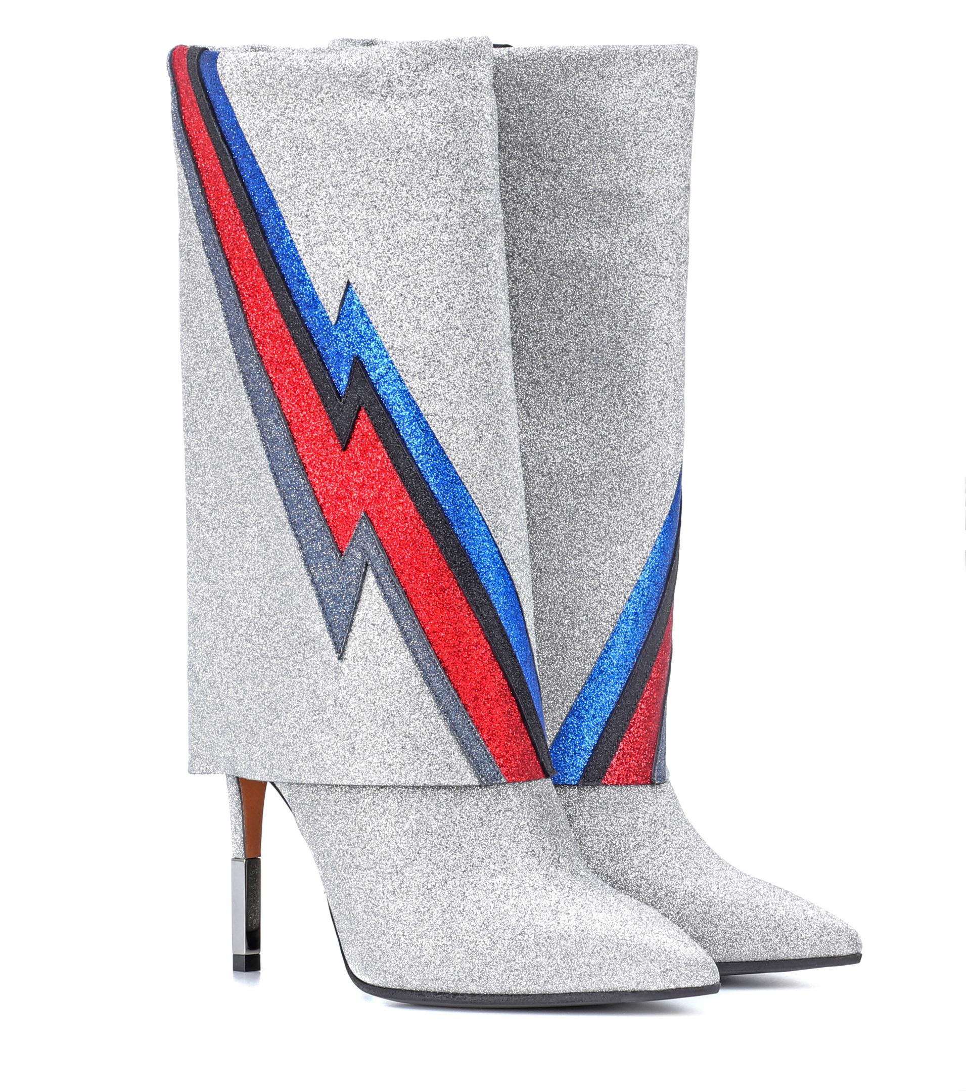 balmain silver boots