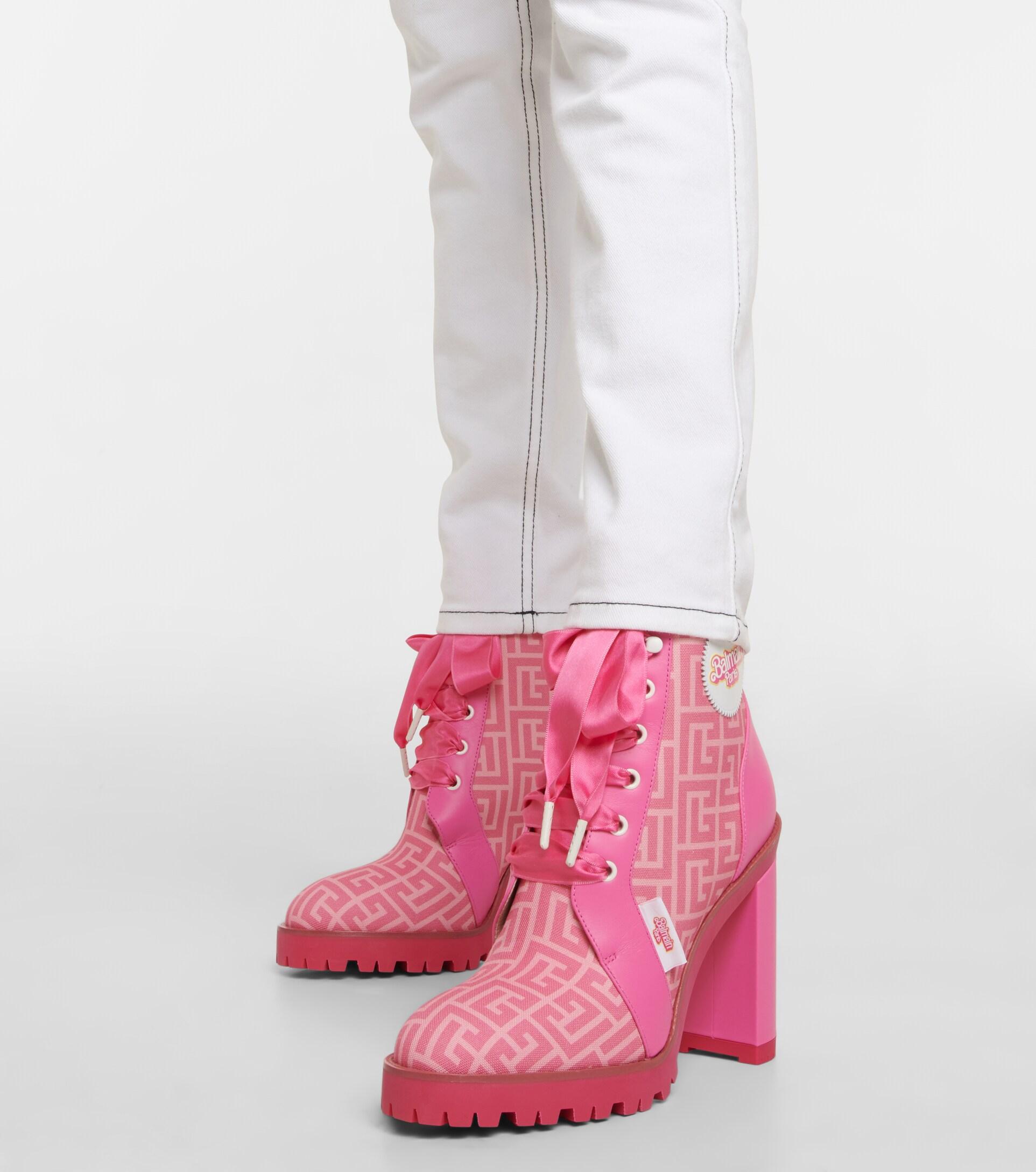 Balmain boots pink sales