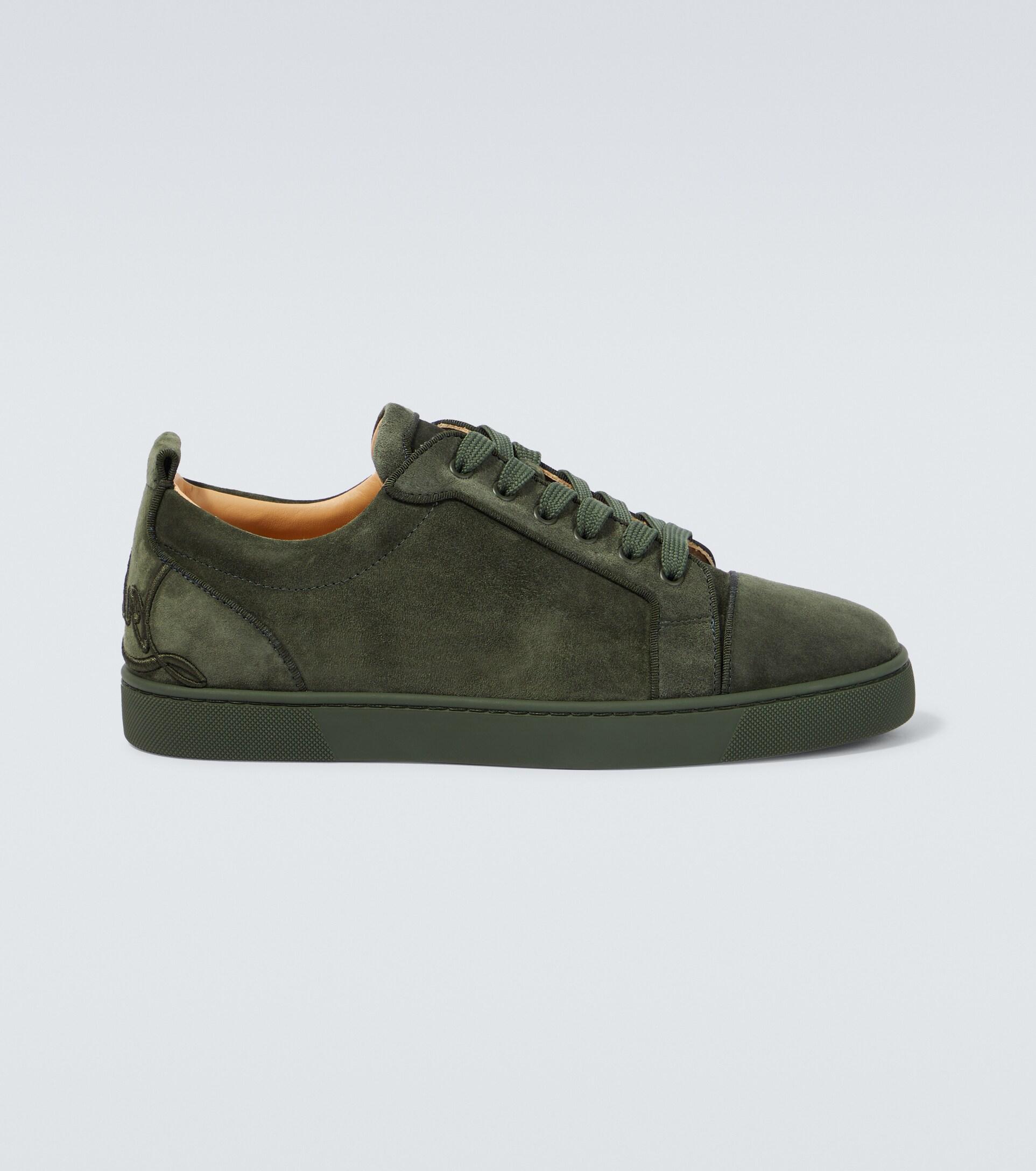 Christian Louboutin Fun Louis Junior Suede Sneaker in Green