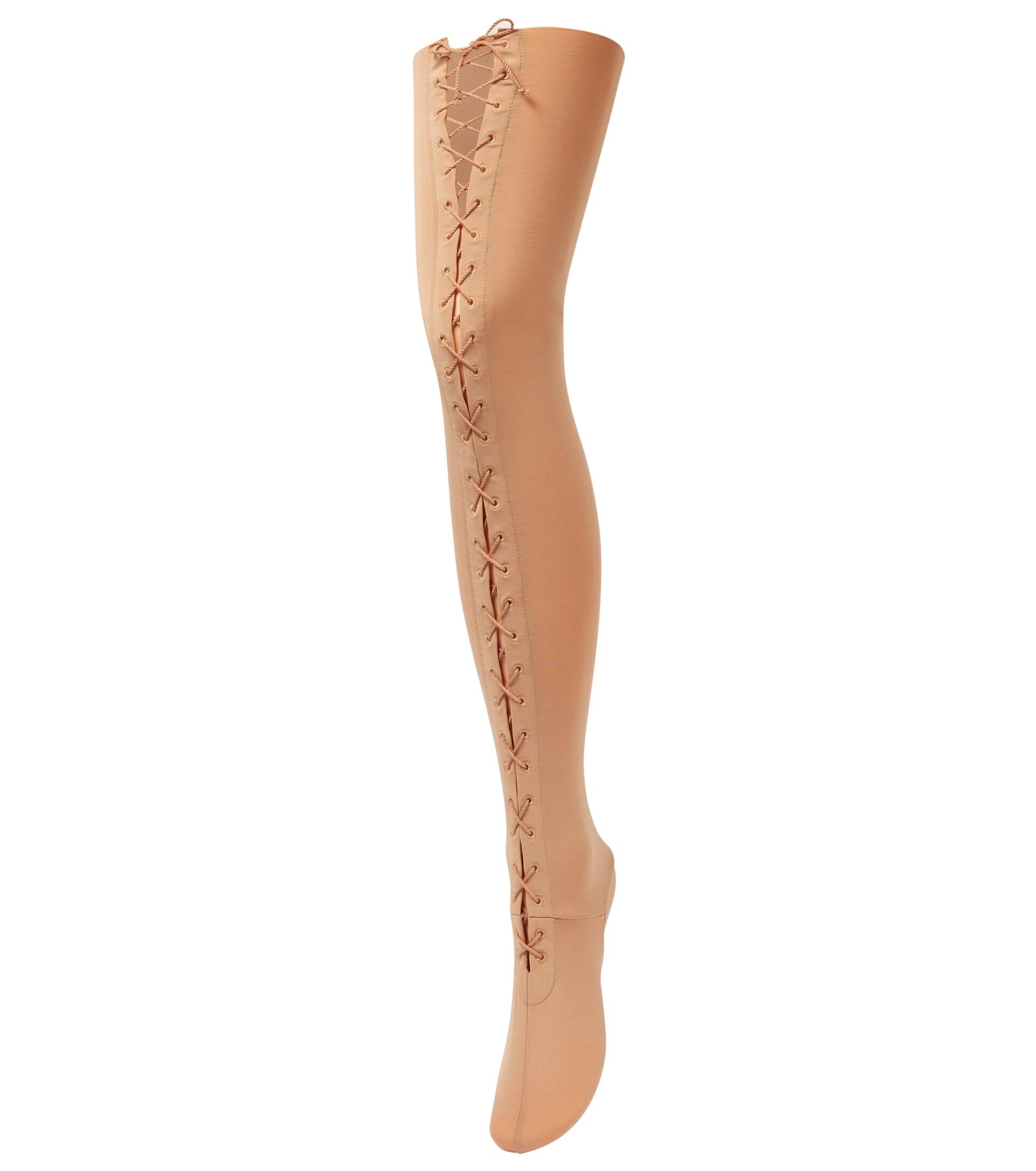 Acne Studios Lace-up Stockings in Beige 