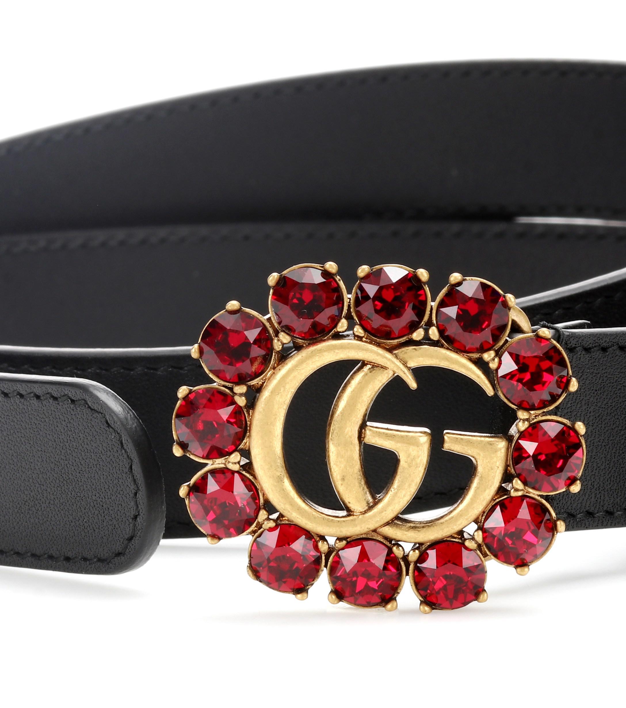 gucci gg crystal belt