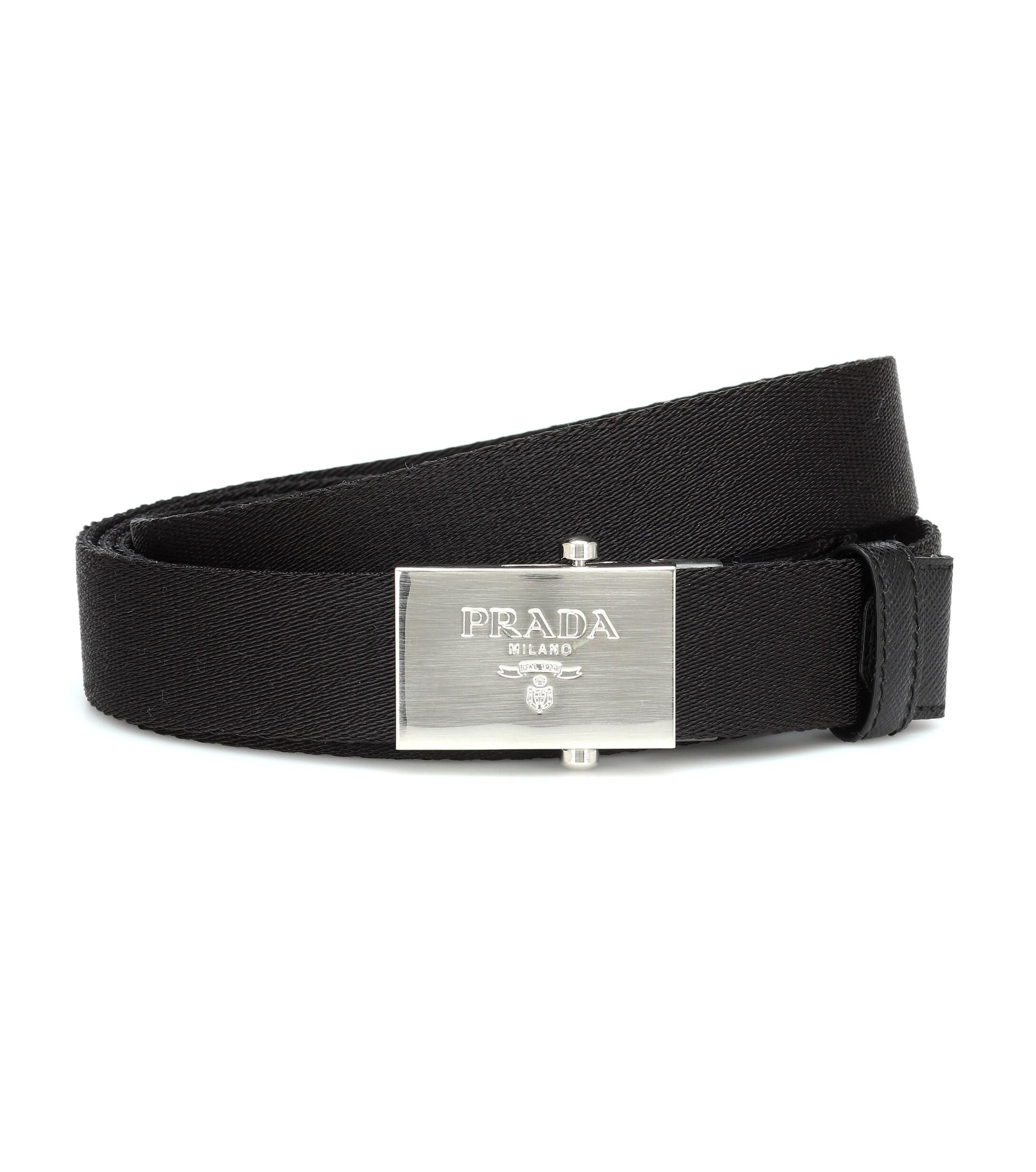 Prada Synthetic Nylon Belt in Black Lyst