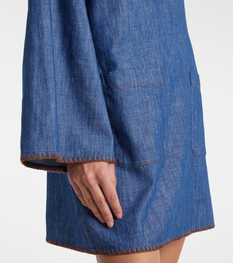 【Zimmermann】Ascension ruffled denim minidress Ascension ruffled denim minidress in blue - Zimmermann