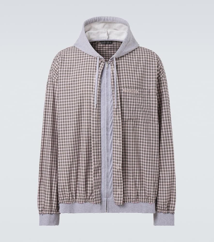 Balenciaga Checked Cotton Poplin Jacket for Men | Lyst