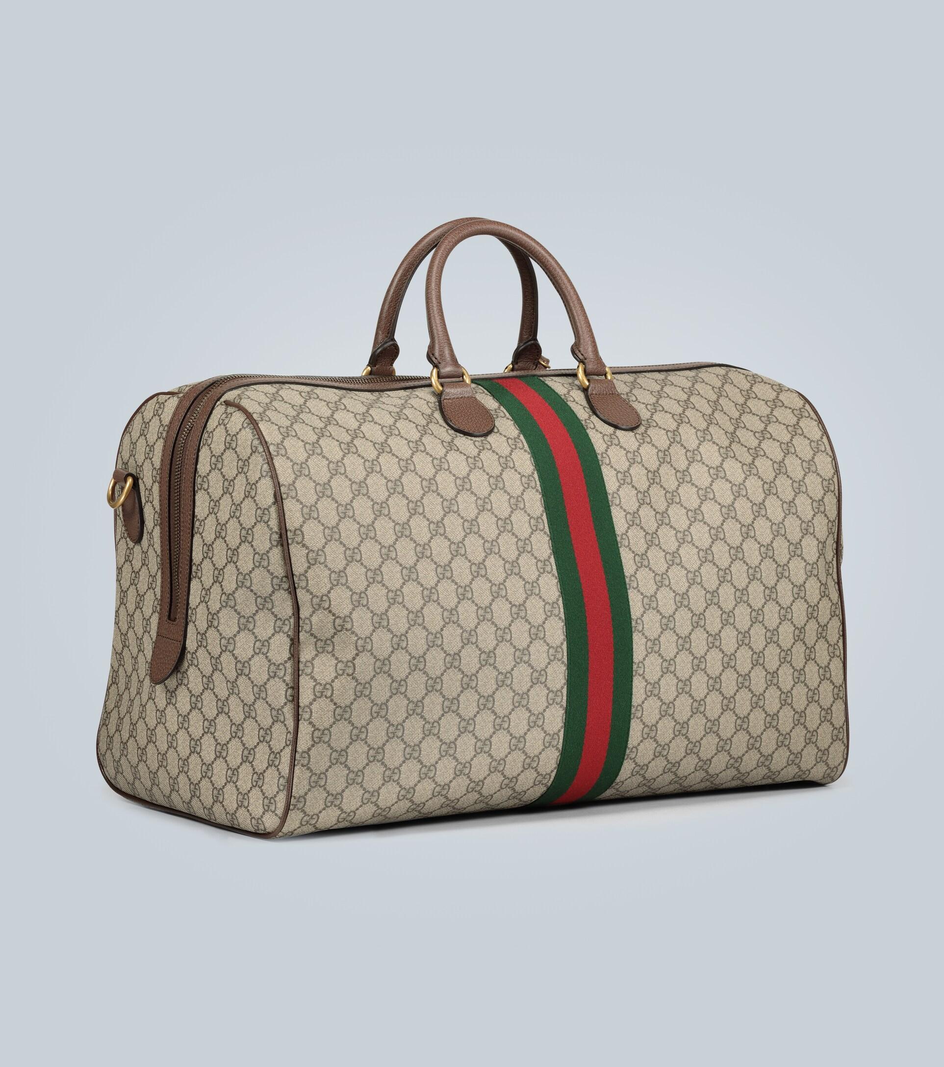 Gucci Savoy garment bag in Beige Brown GG Canvas