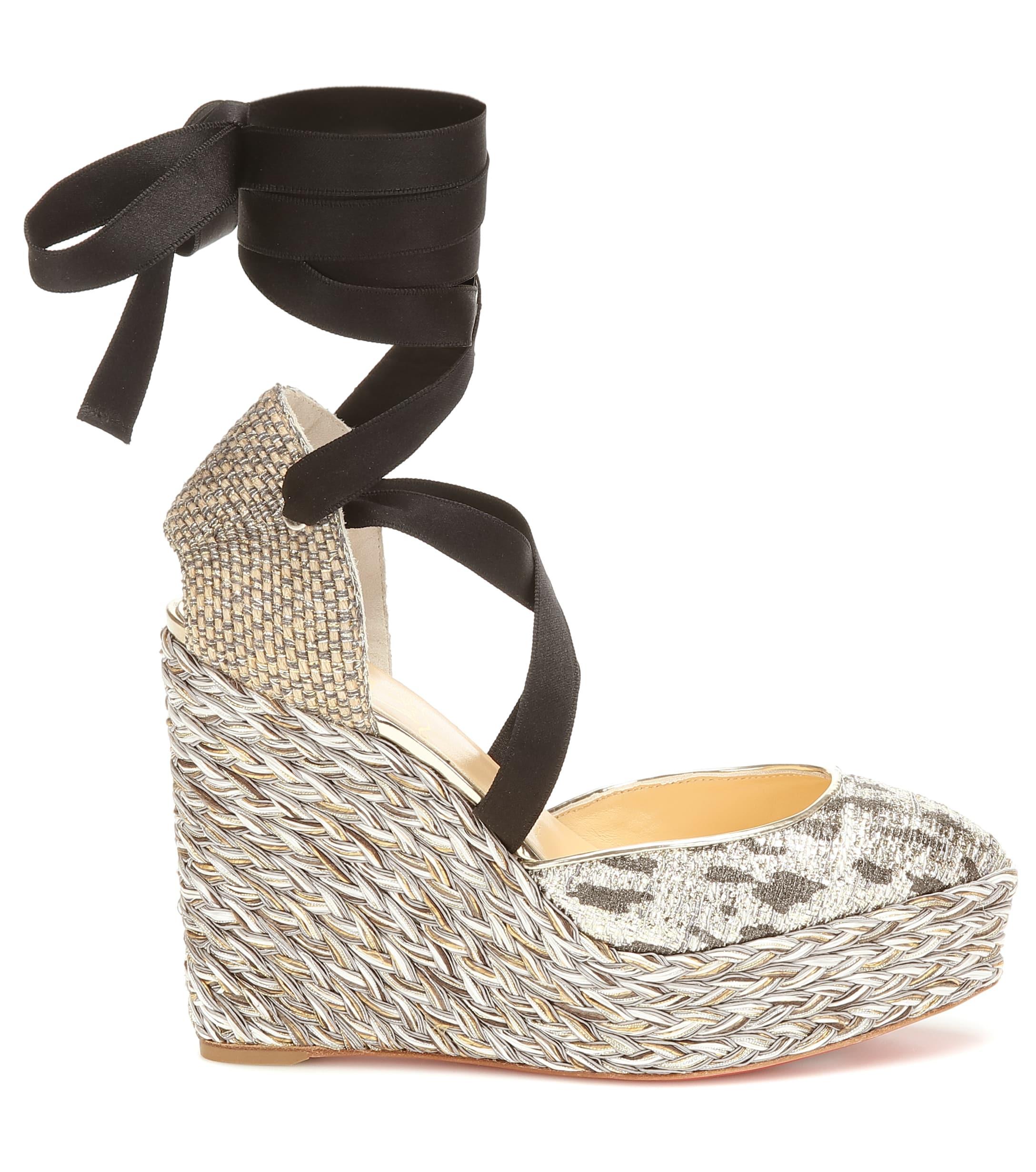 christian louboutin espadrille wedges