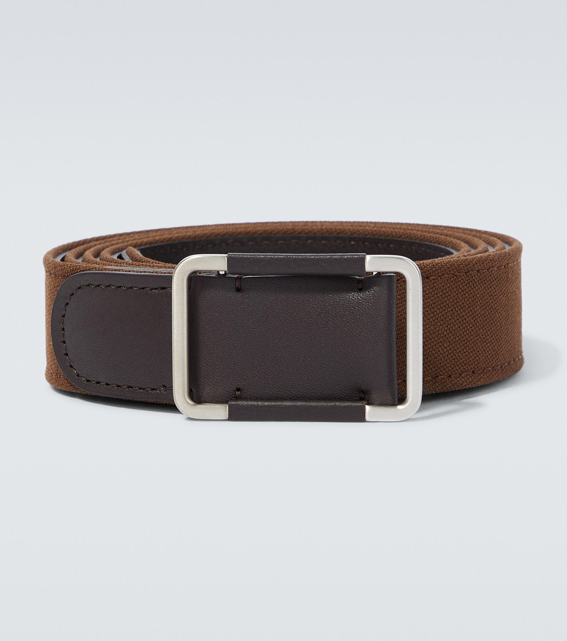 Loro Piana Leather And Wool Belt in Brown for Men | Lyst