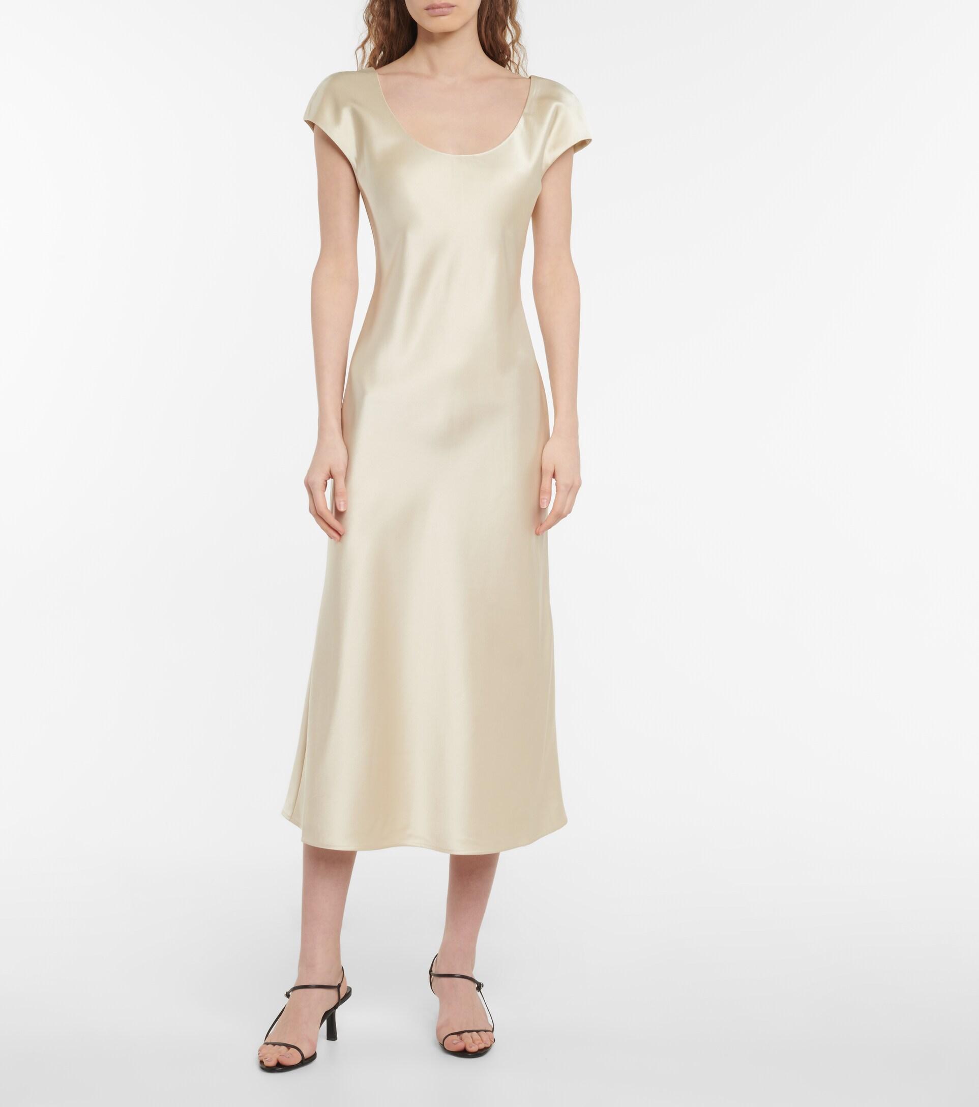 white christmas dresses 1930's Style Satin Bias Gatsby Midi Slip Dress main image 0