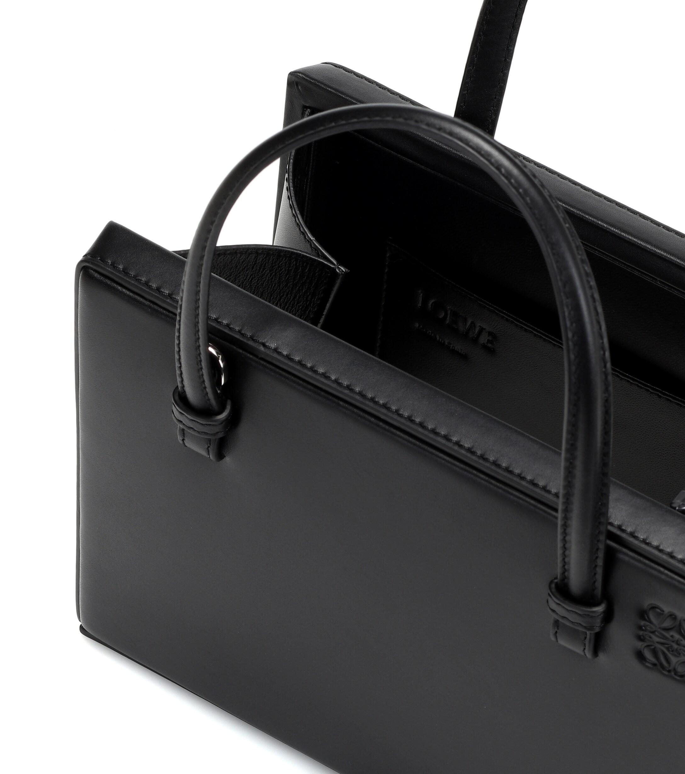 Loewe Postal Leather Shoulder Bag in Black Lyst