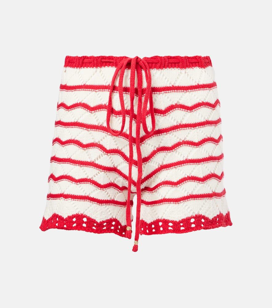 Bananhot Kim Crochet Cotton-Blend Shorts in Red Lyst UK