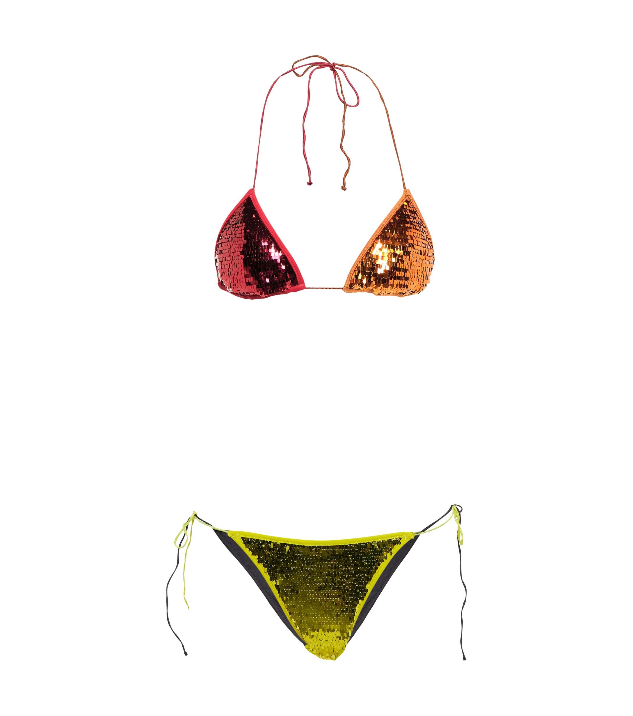 Oséree Sequin-embellished Triangle Bikini | Lyst Canada