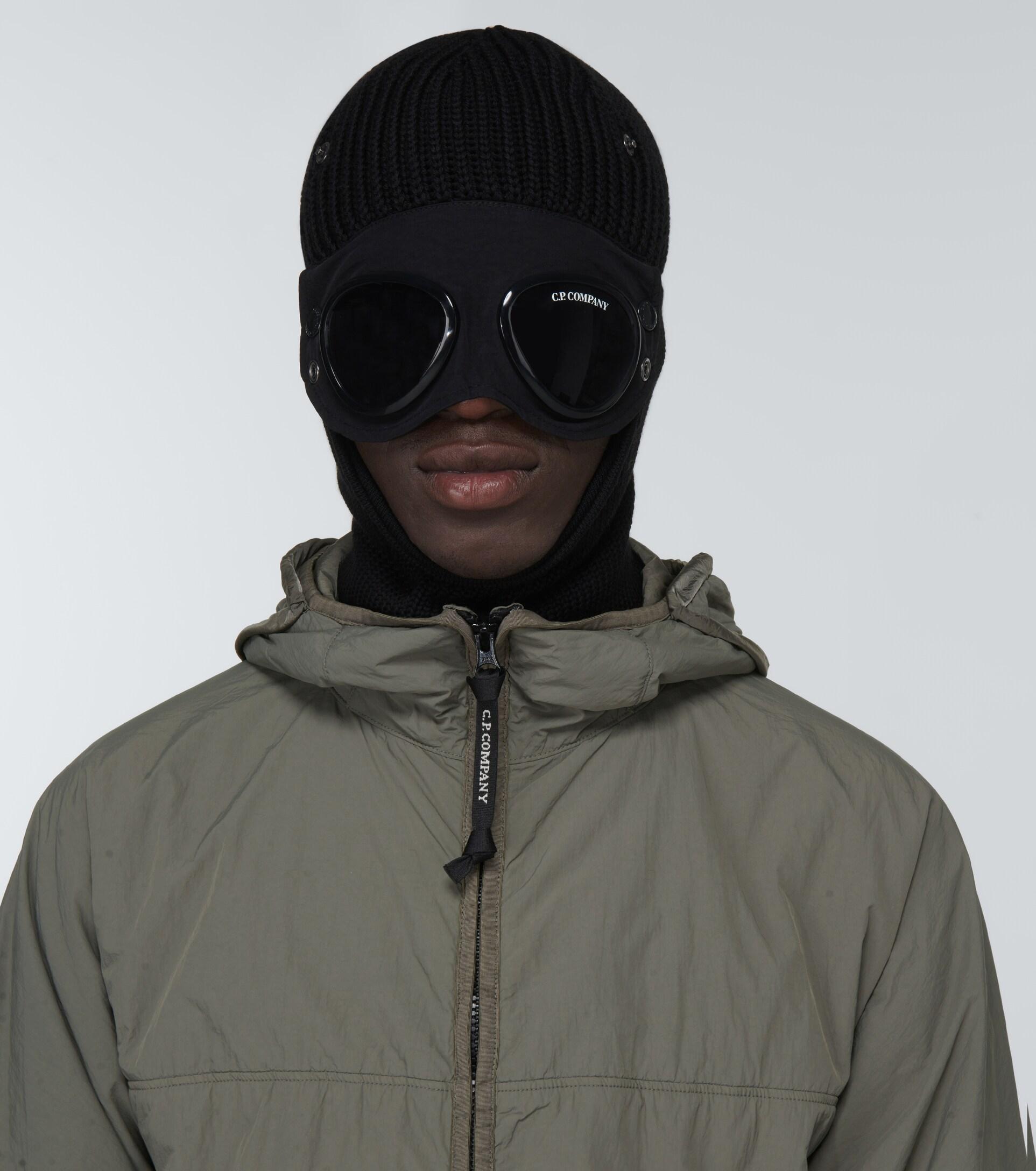 C.P. Company Goggle Wool Ski Mask in Black for Men | Lyst