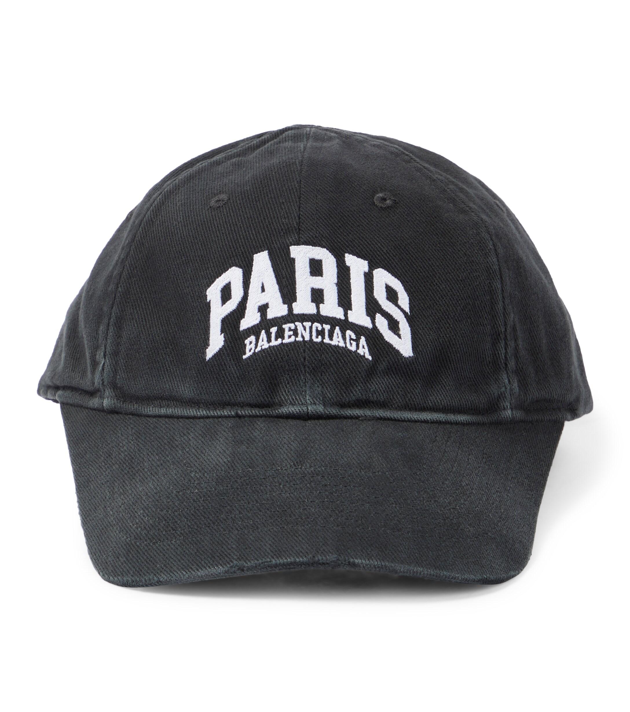 Balenciaga Logo Cotton Baseball Cap in 