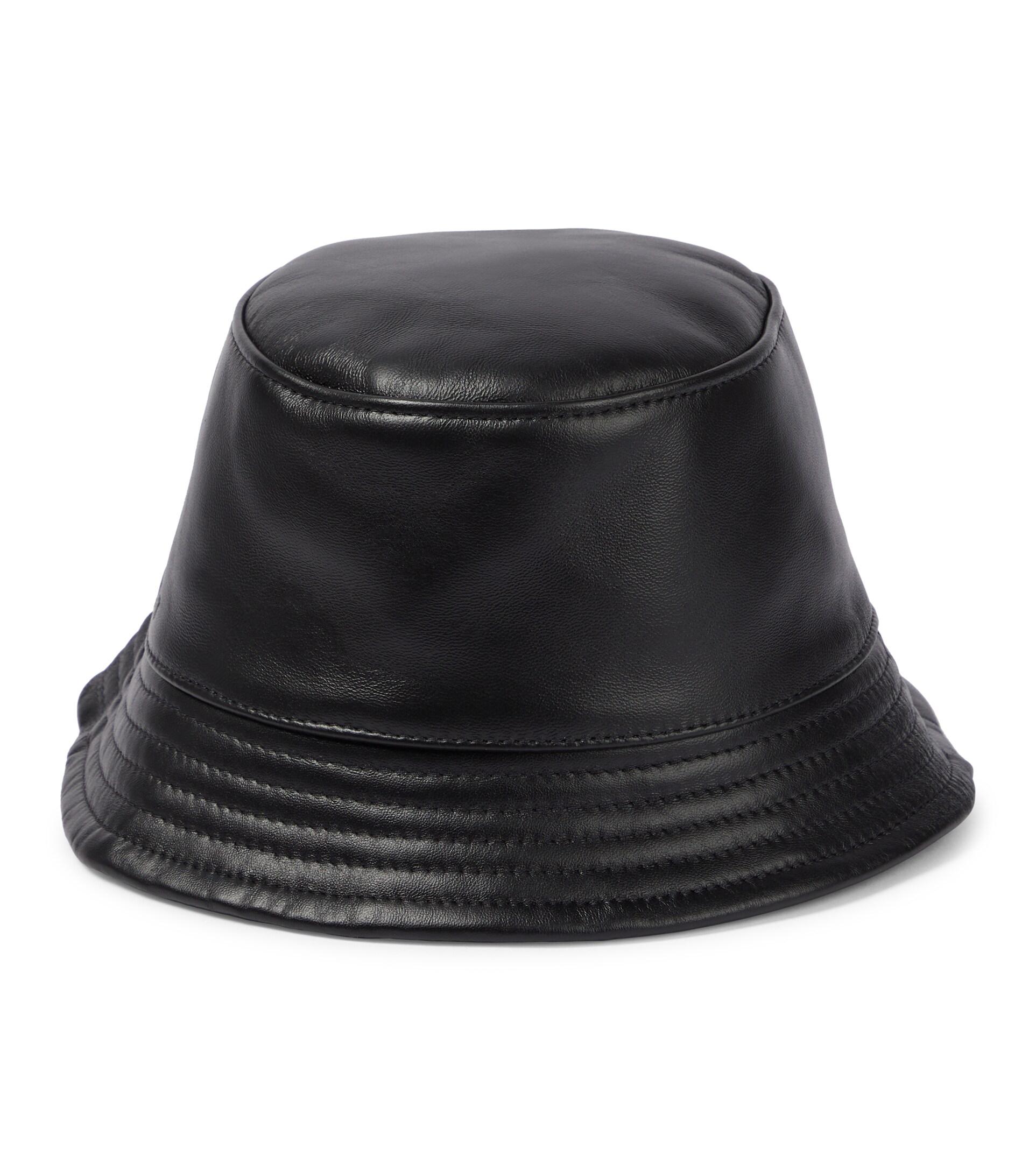 Isabel Marant Leather Bucket Hat in Black Lyst
