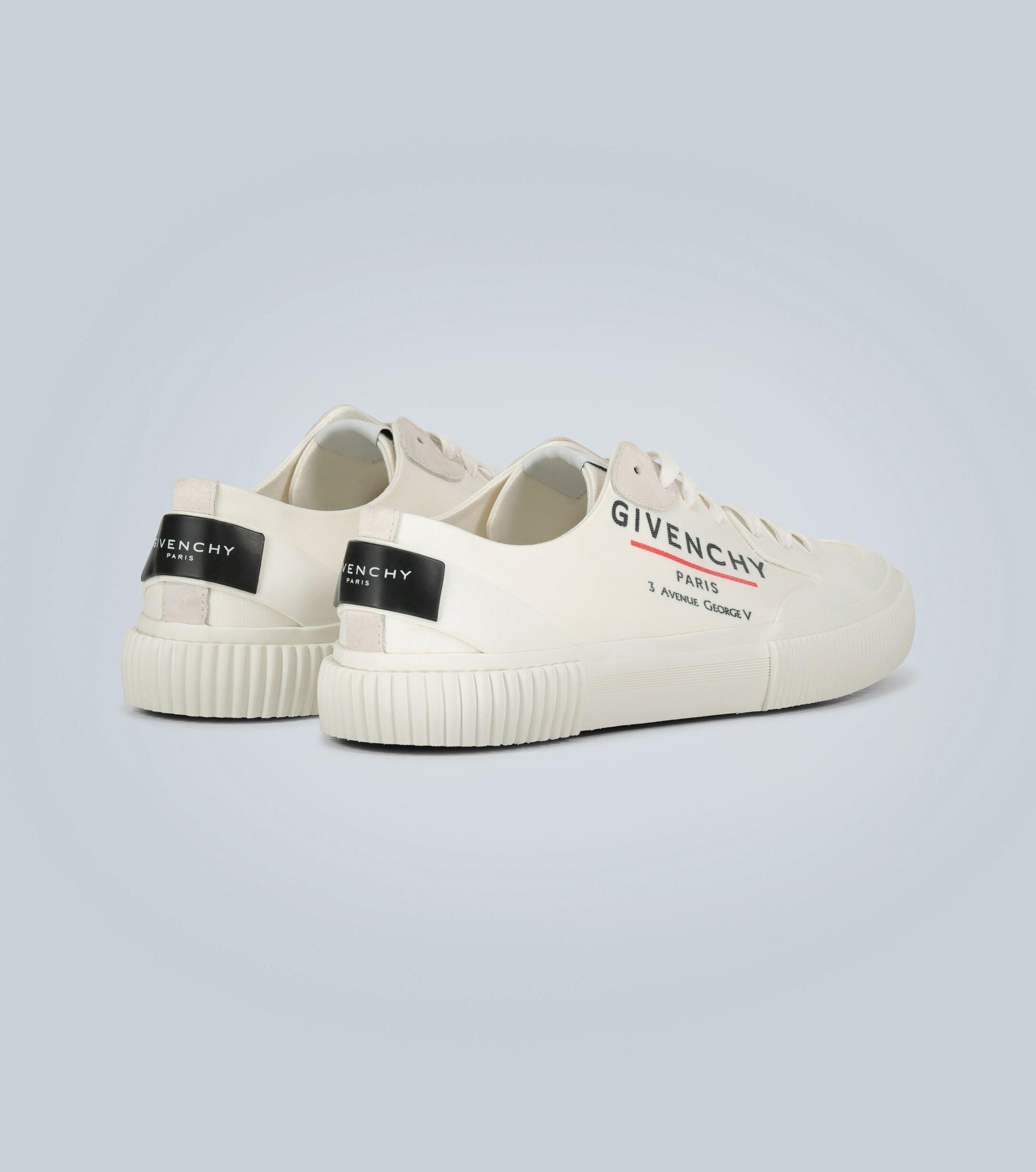 givenchy chain tennis light low sneakers in canvas