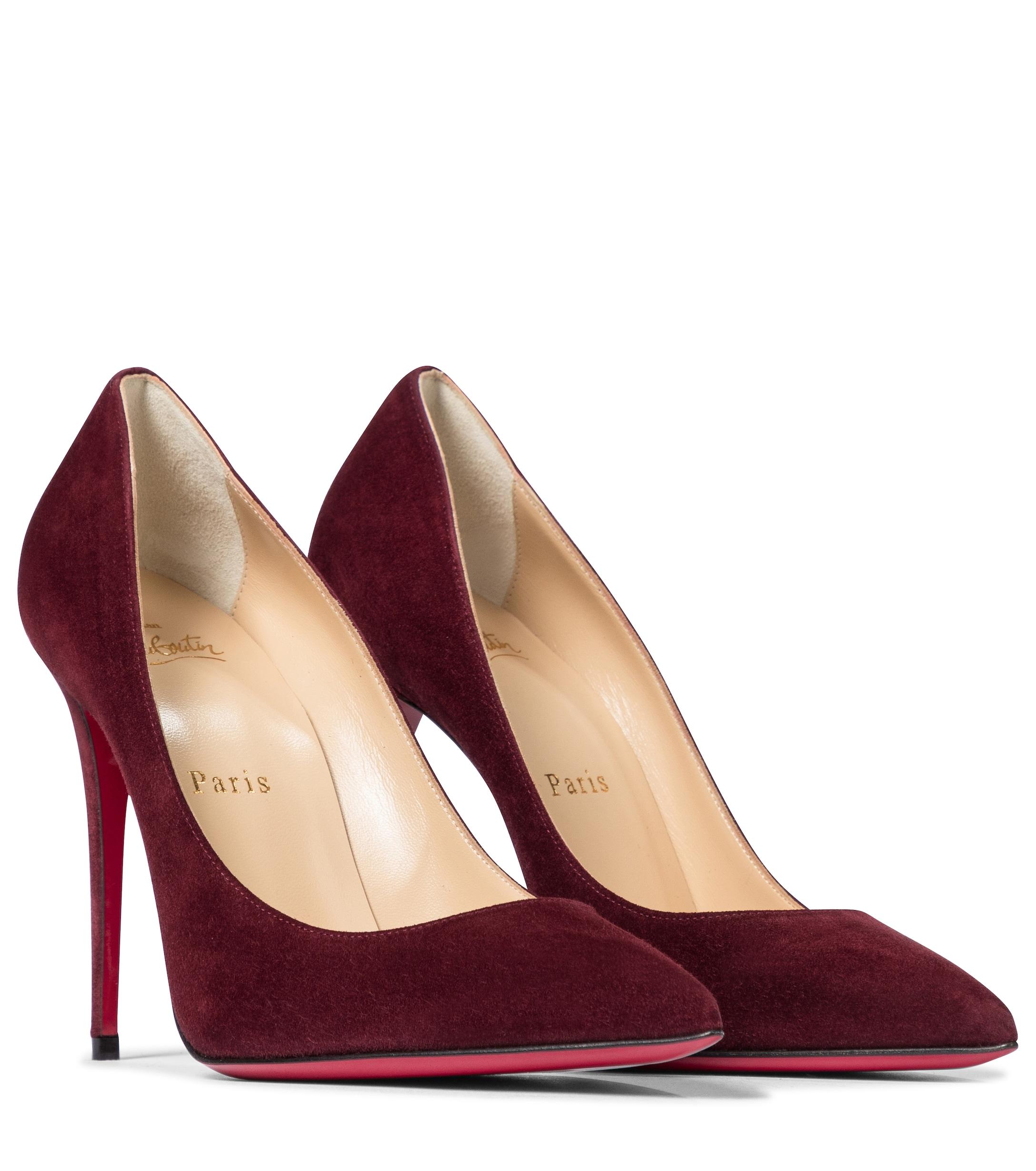 Christian Louboutin Kate 100 Suede Pumps in Red Lyst