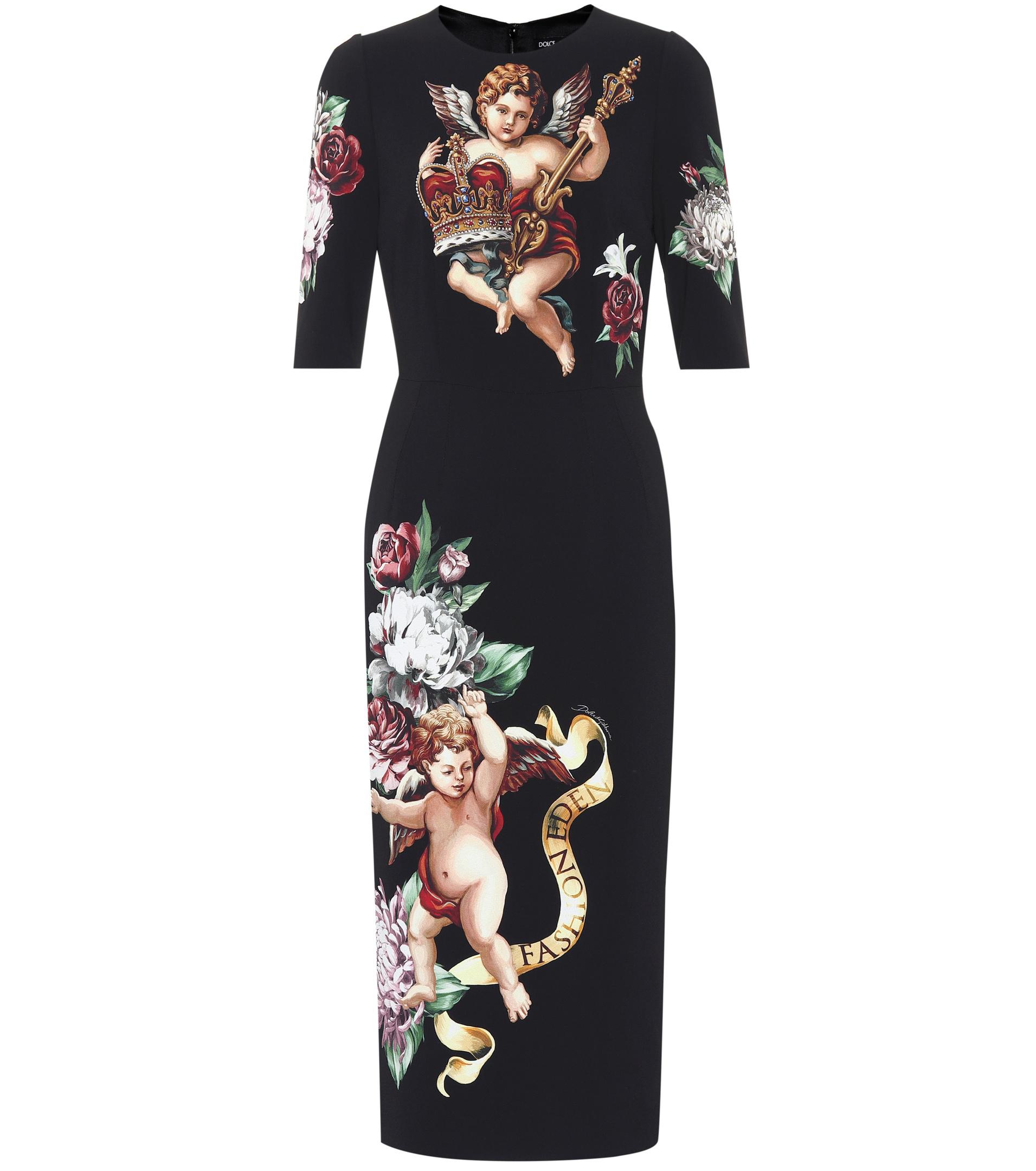 Dolce \u0026 Gabbana Cherub-printed Dress in 