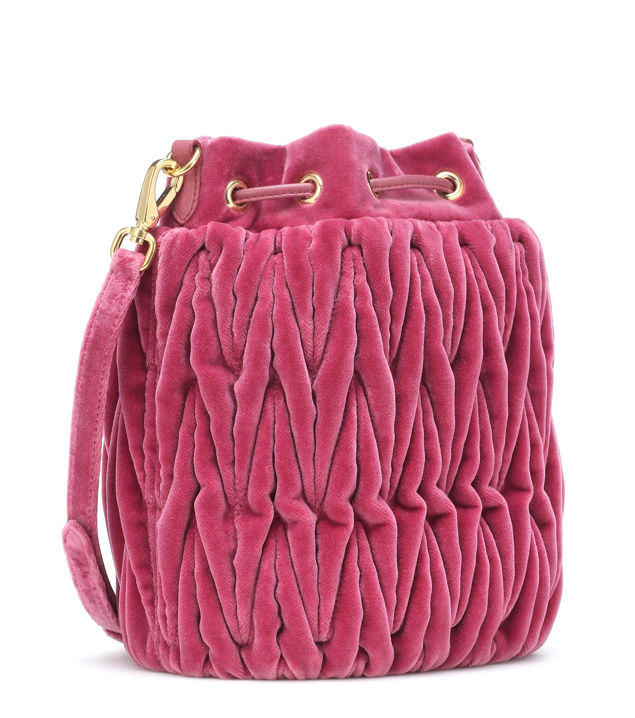 Miu miu velvet bucket bag sale