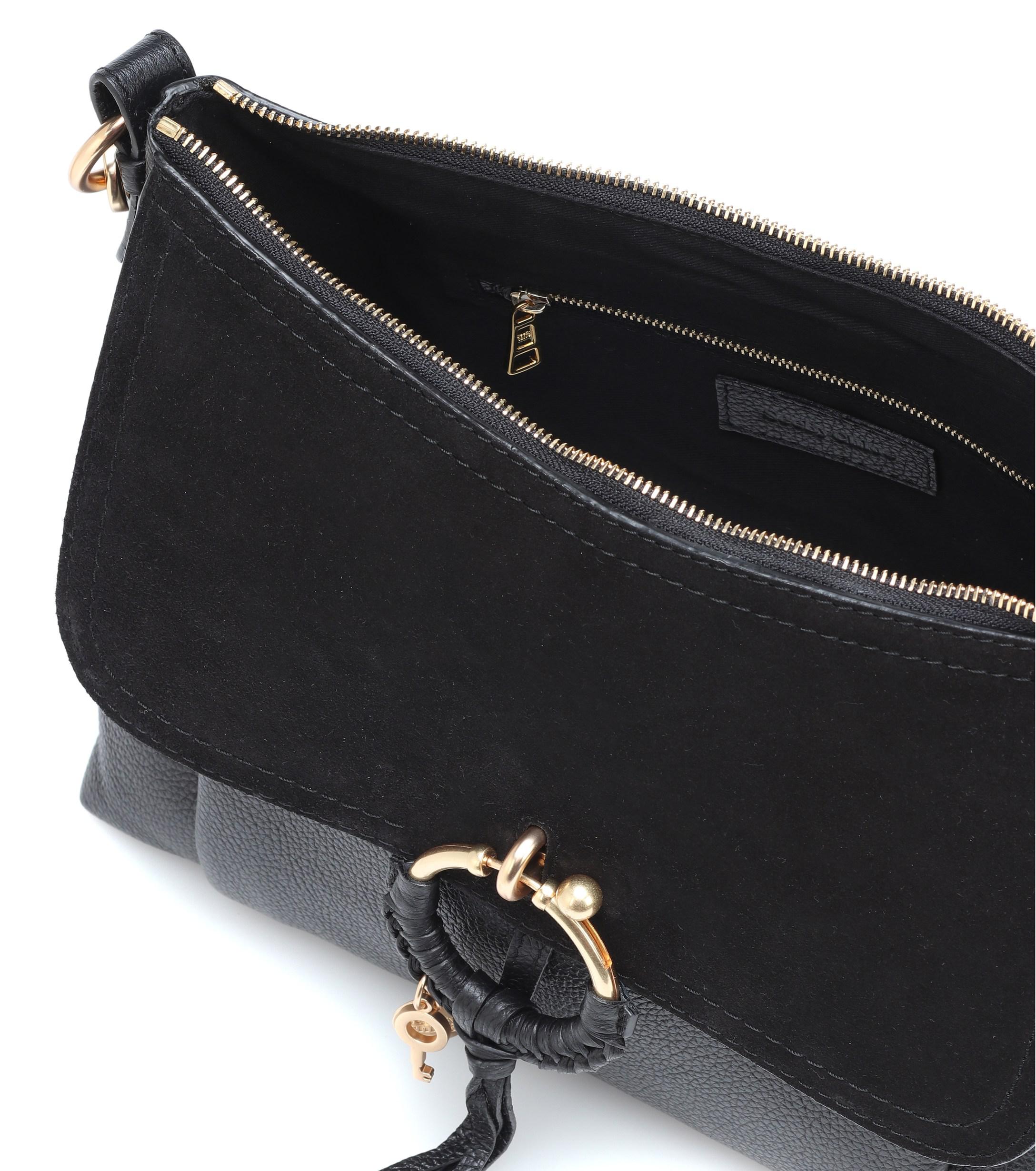 See By ChloÃ© Joan Large Leather Shoulder Bag in Black - Lyst