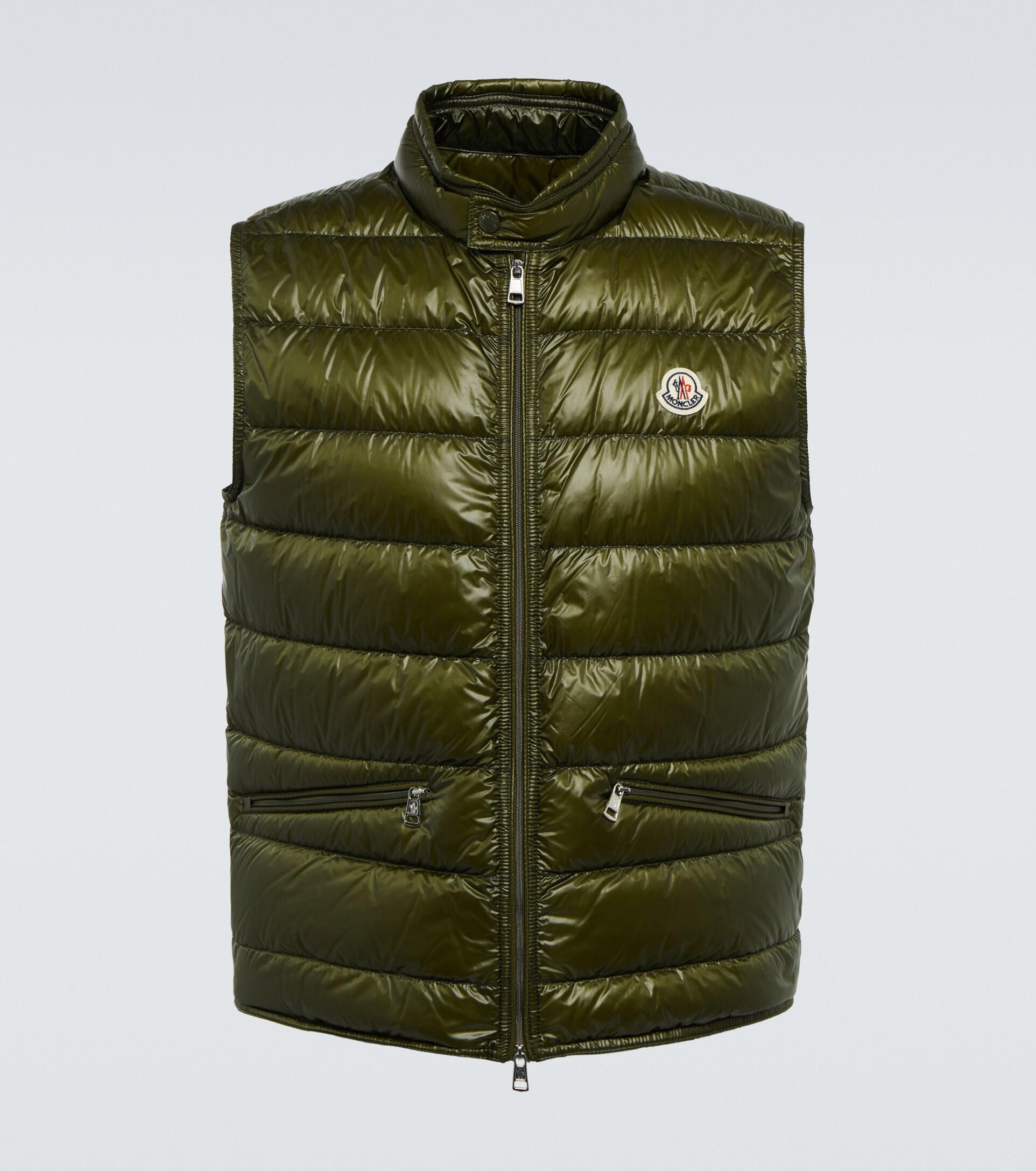 Moncler Gui Quilted Down Vest in Green for Men | Lyst