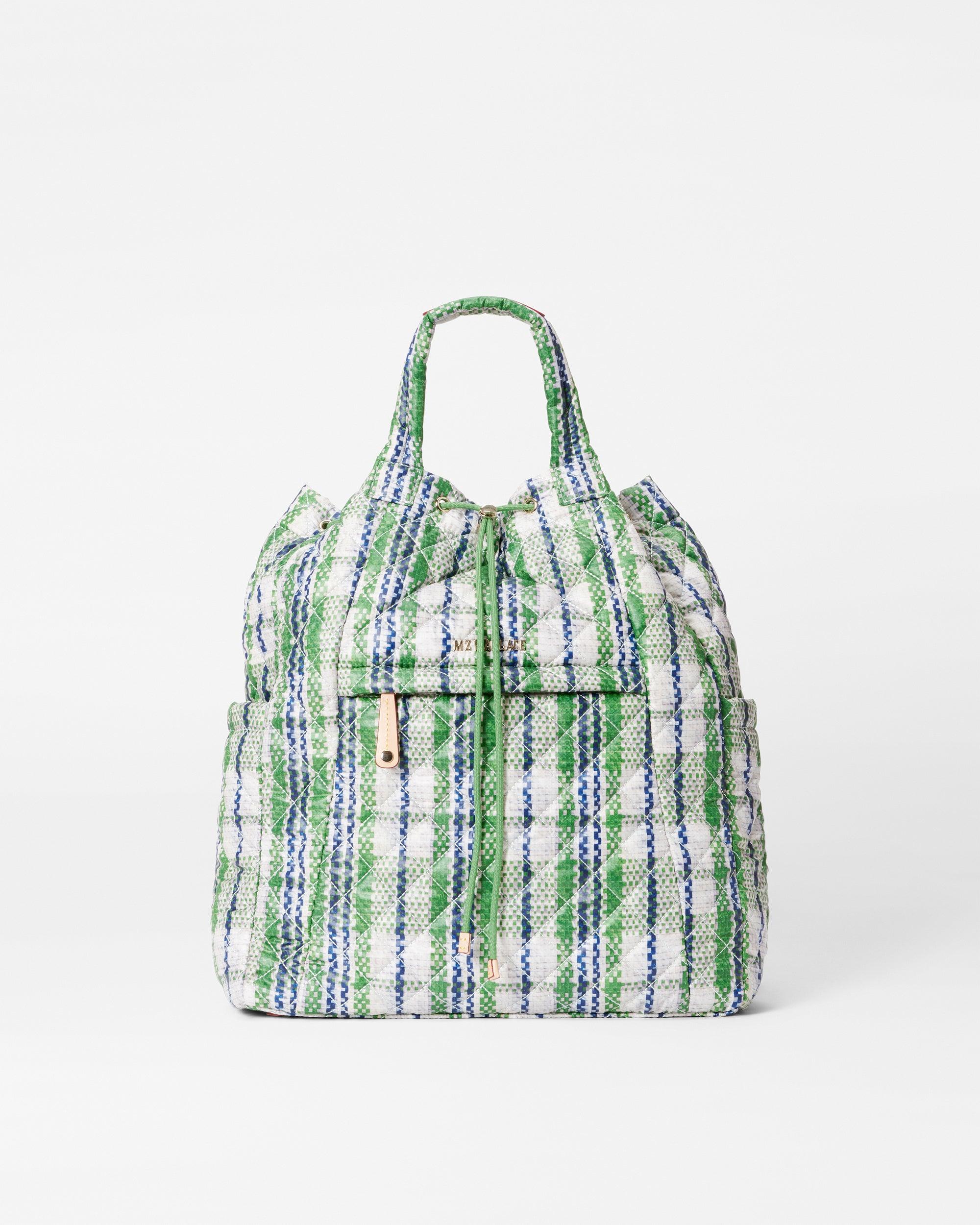 MZ Wallace Spring Plaid Metro Convertible Backpack in Green Lyst