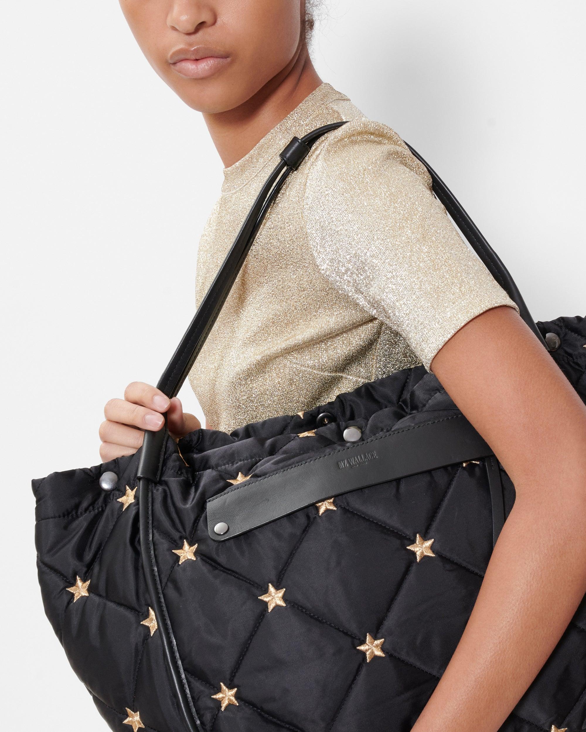 MZ Wallace Embroidered Star Quilted Large Madison Shopper In Black Lyst mz-wallace-embroidered-star-quilted-large-madison-shopper-in-black-lyst