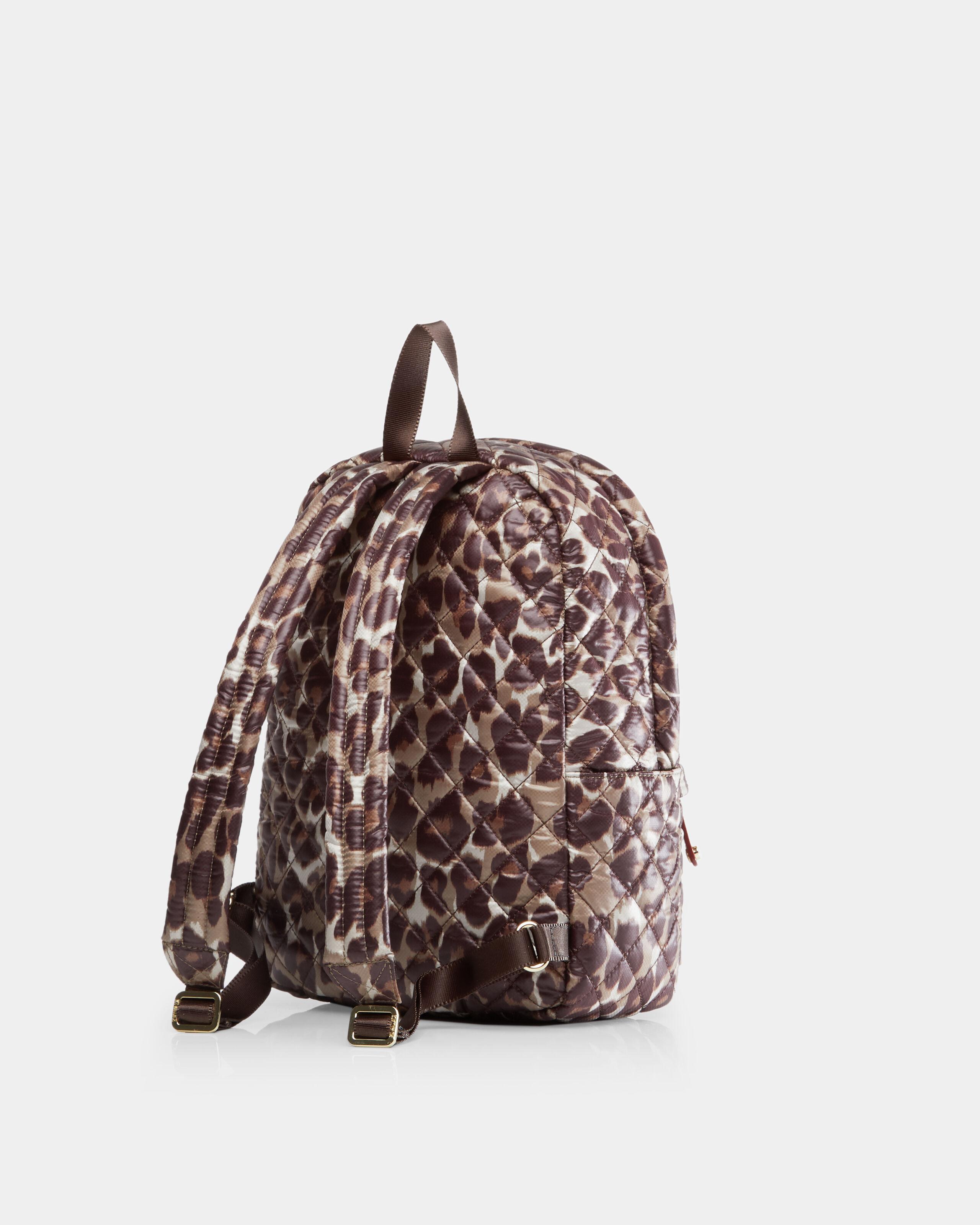 MZ Wallace Leopard Small Metro Backpack in Leopard/Gold ...