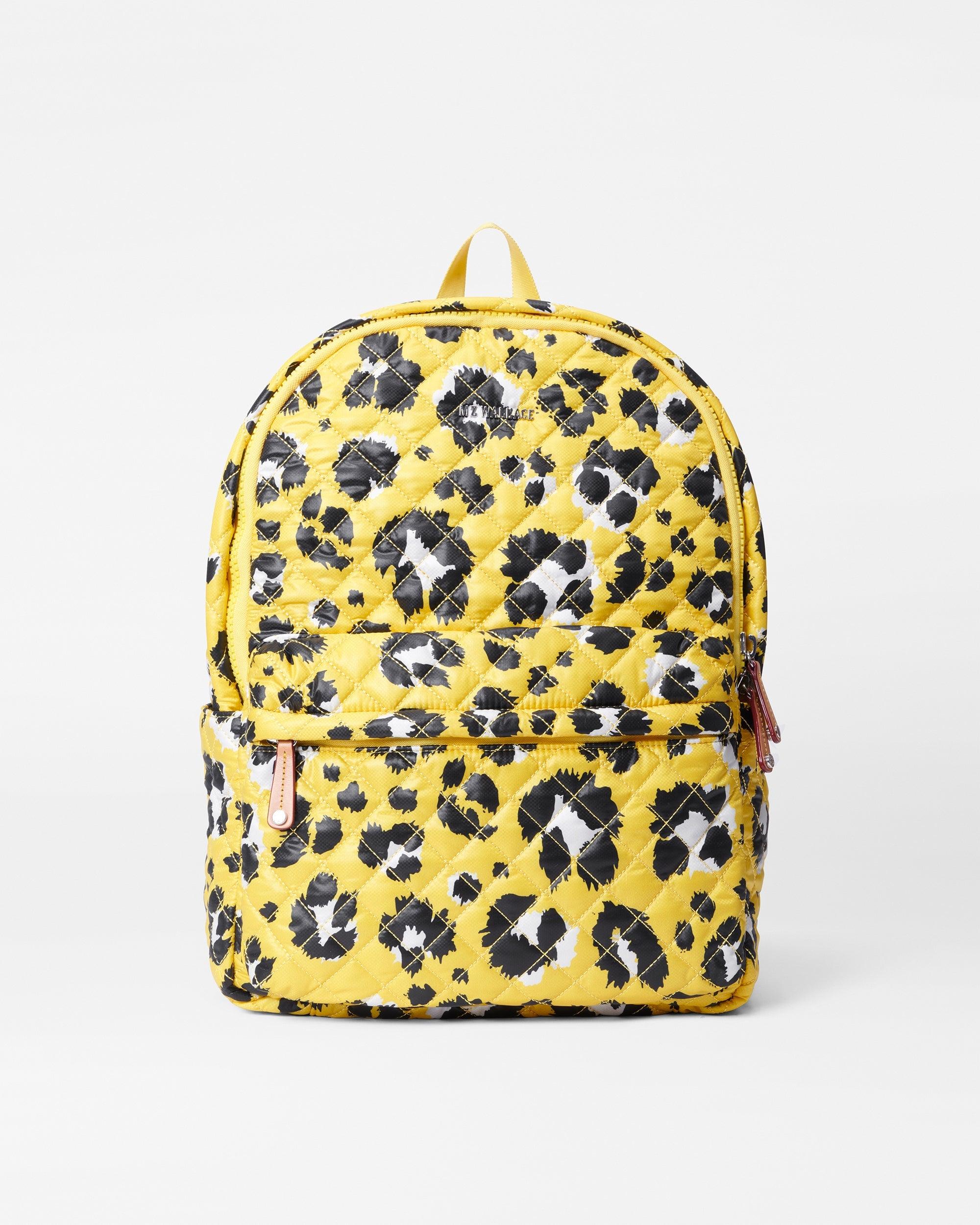 MZ Wallace Yellow Leopard Metro Backpack Deluxe | Lyst