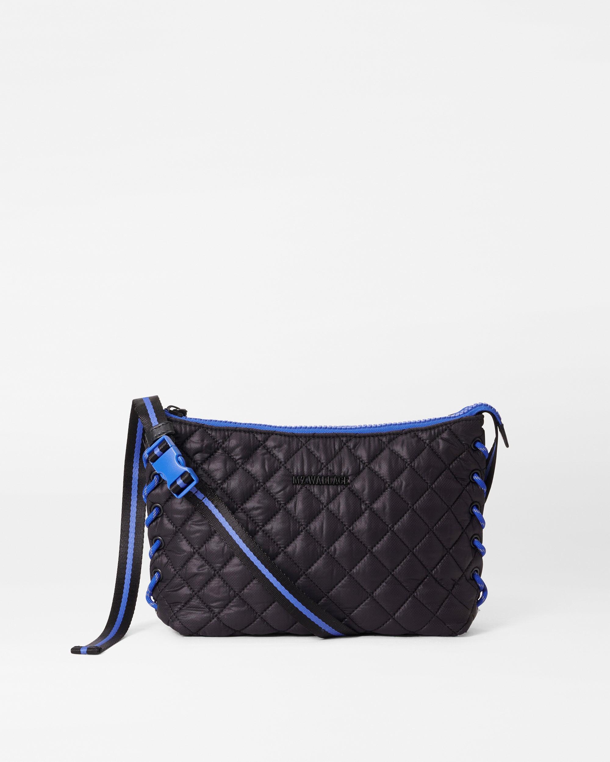 MZ Wallace Black And Cobalt Small Lace Up Crossbody in Blue Lyst