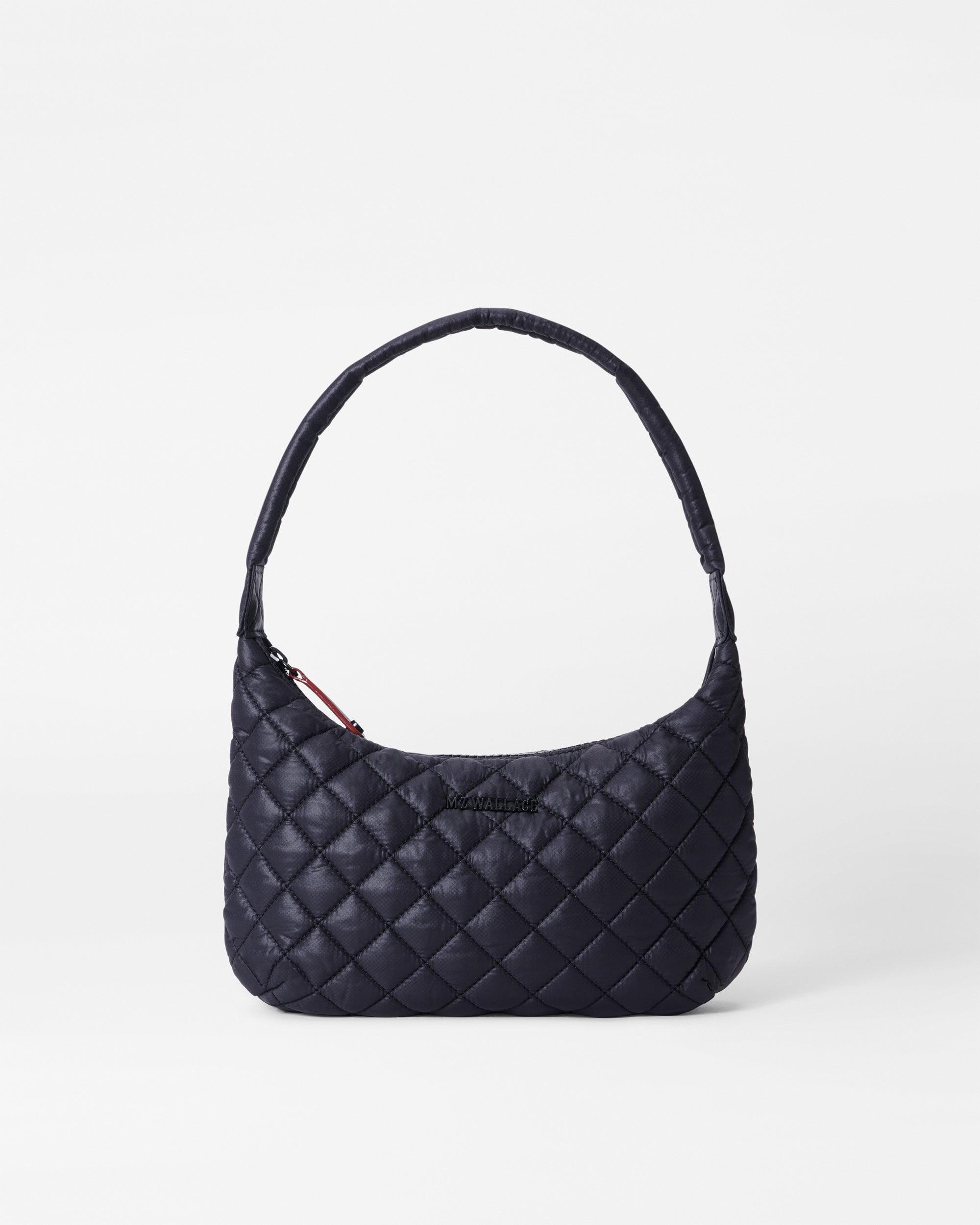MZ Wallace Black Small Metro Shoulder Bag in Blue | Lyst
