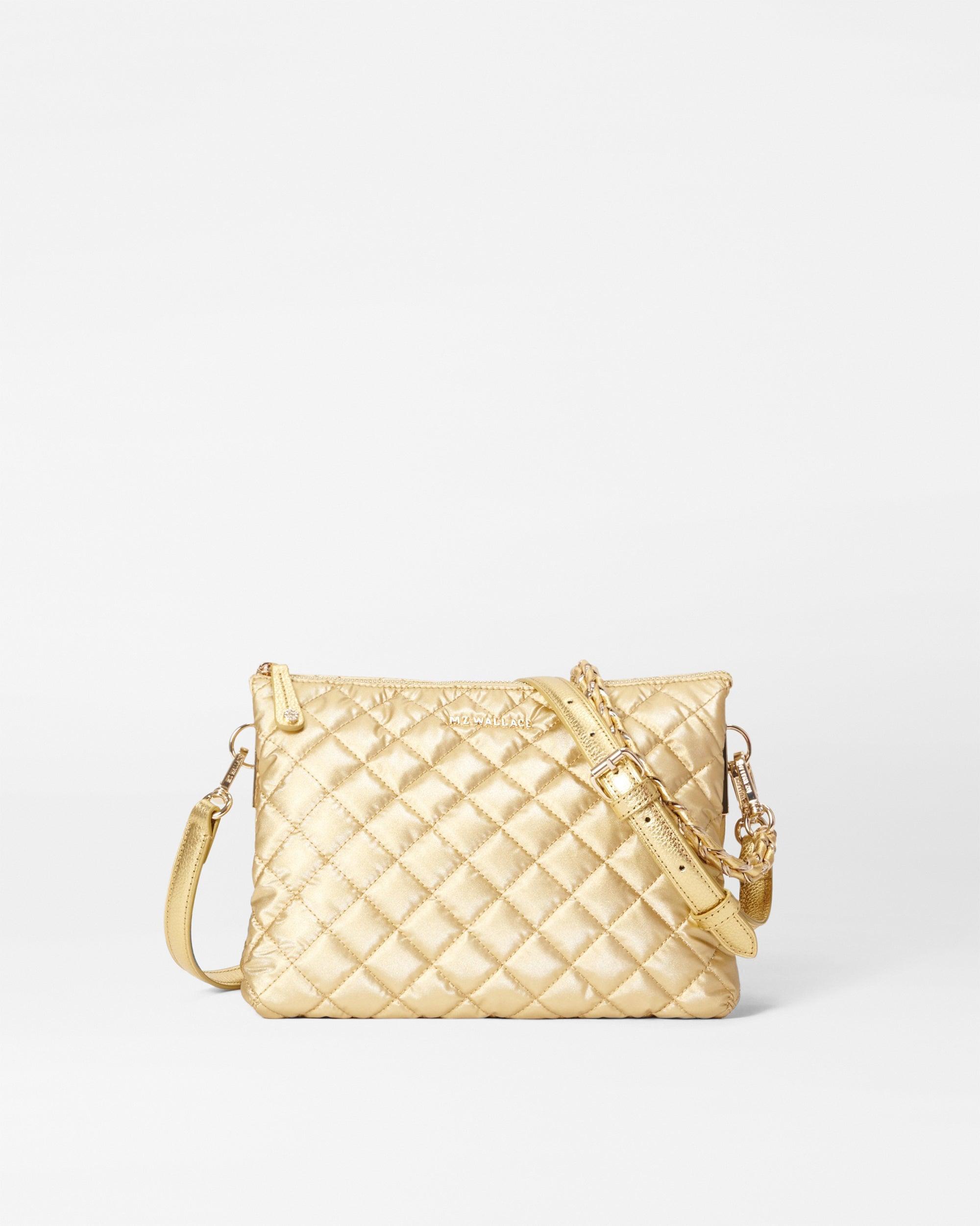 MZ Wallace Light Gold Pearl Metallic Large Crosby Pippa in Natural Lyst UK