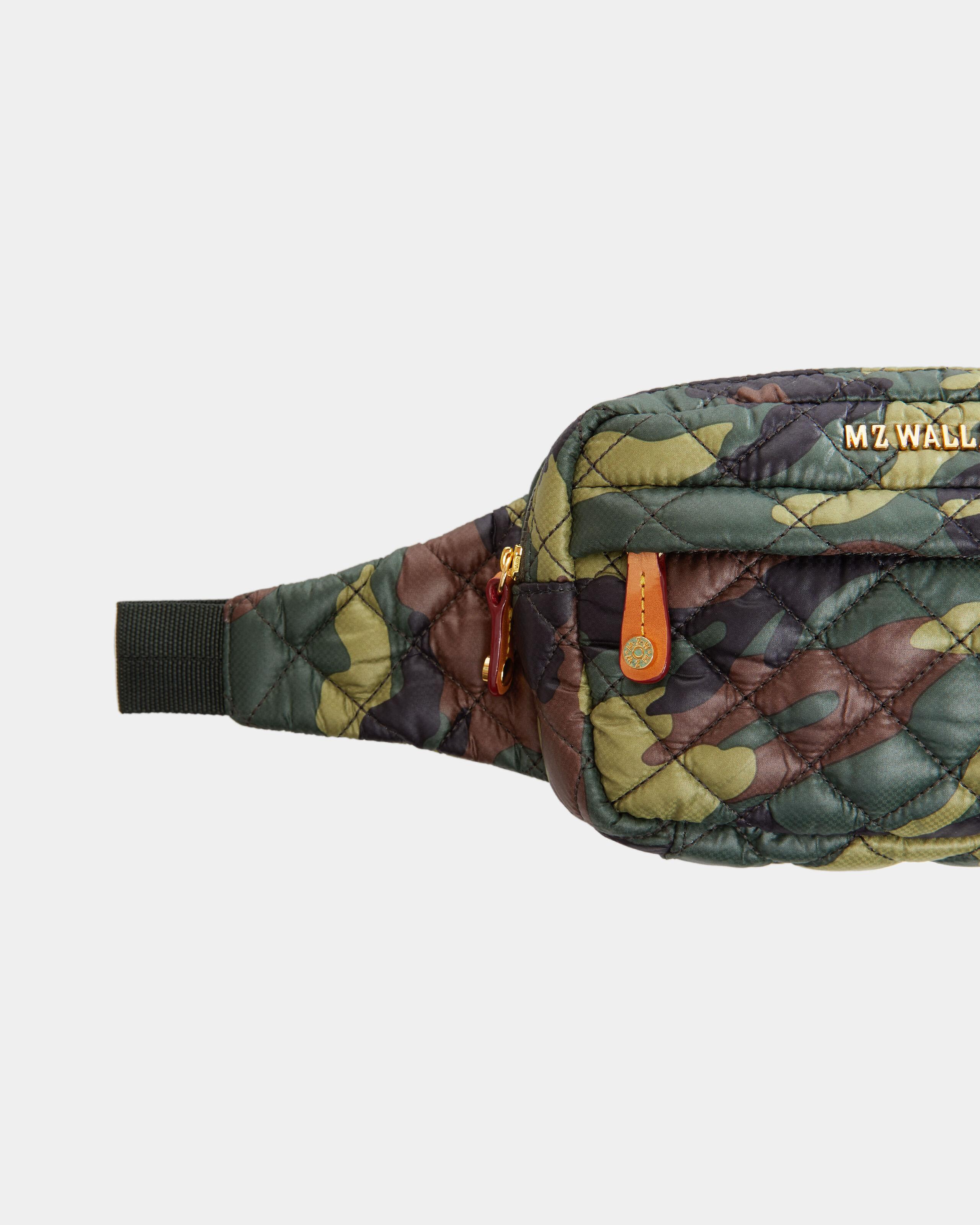 MZ Wallace Quilted Green Camo Metro Belt Bag Lyst