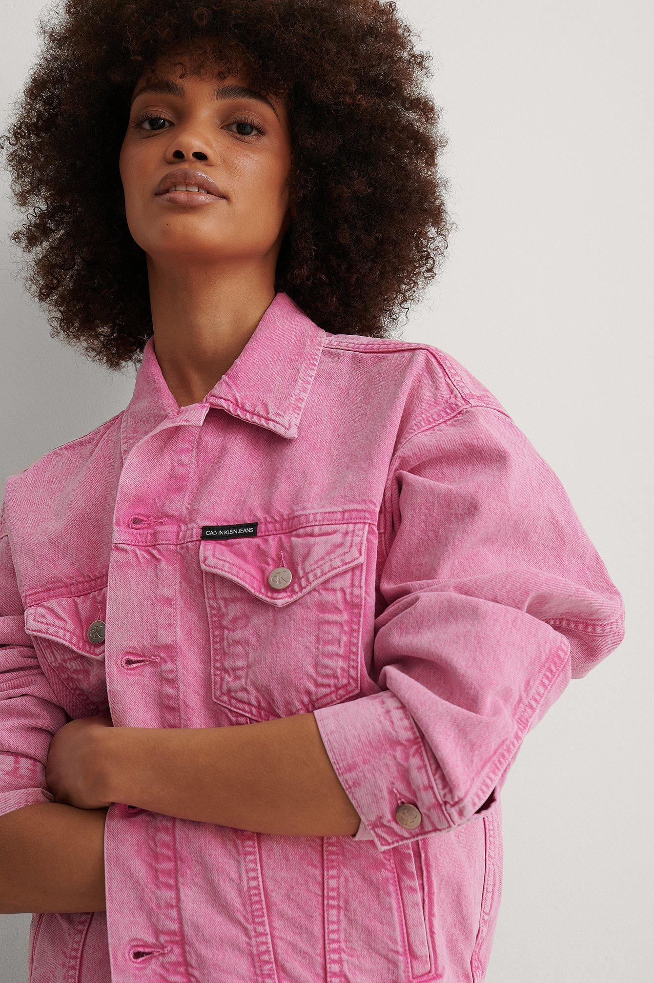Allegra K Women's Slim Fit Button Down Long Sleeves Casual Cropped Jean  Jacket Peach Pink Medium : Target