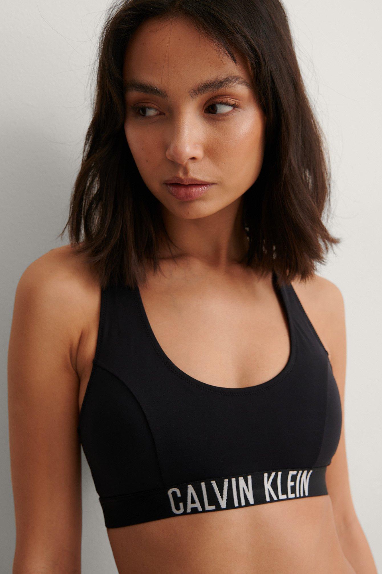 Calvin Klein Synthetic Black Bralette Swim Top - Save 21% - Lyst