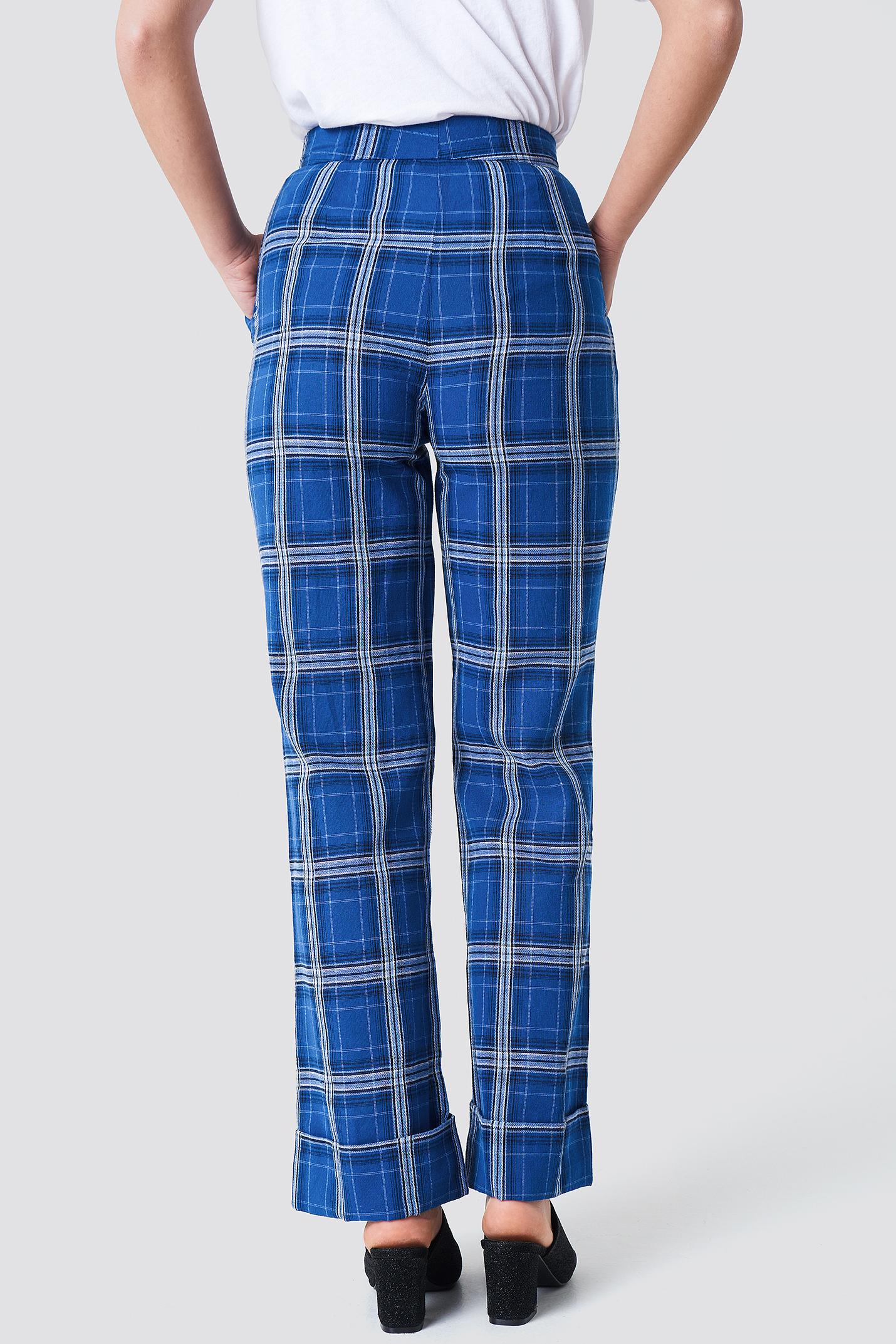 flared checkered pants