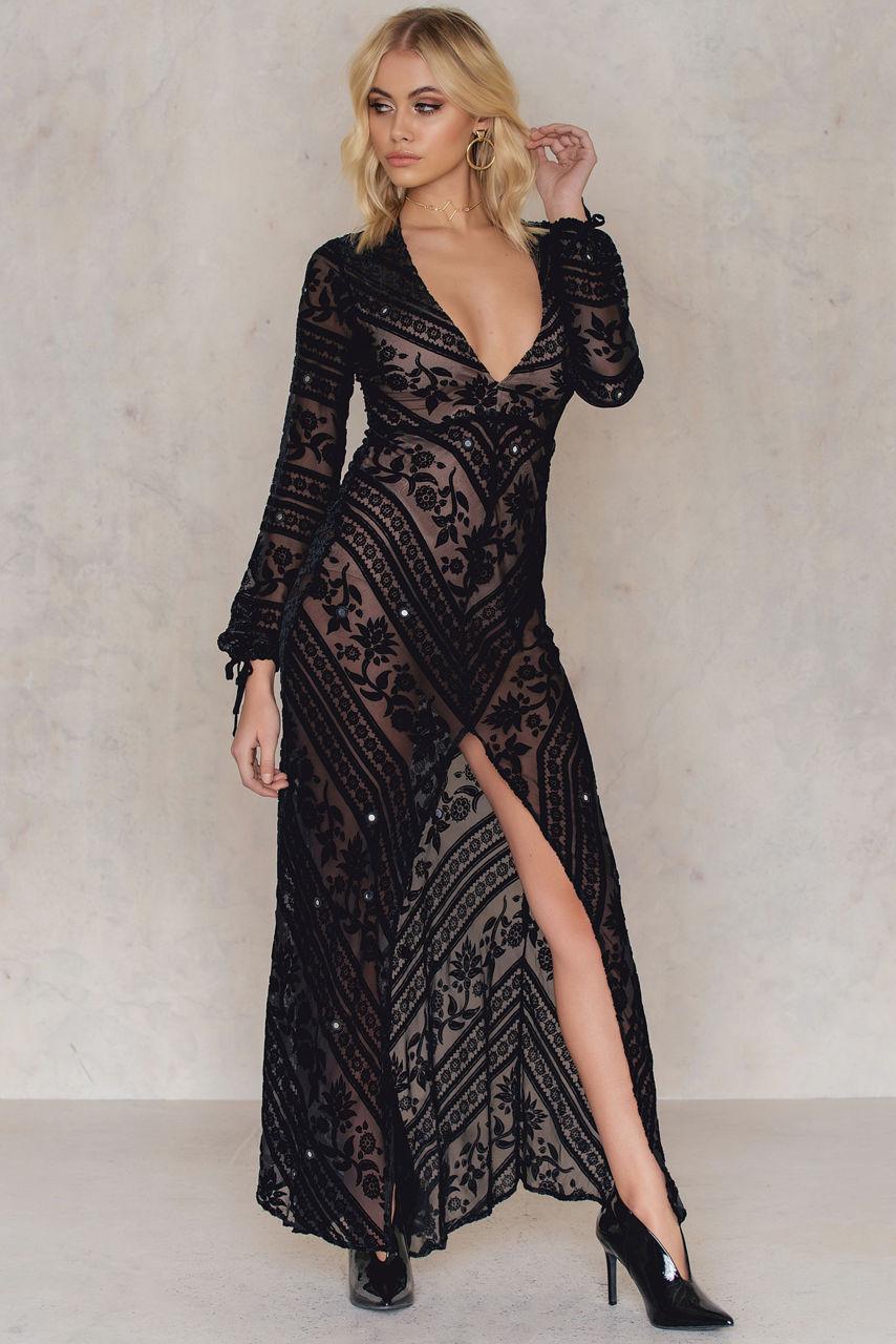 bustier gown in black for love & lemons