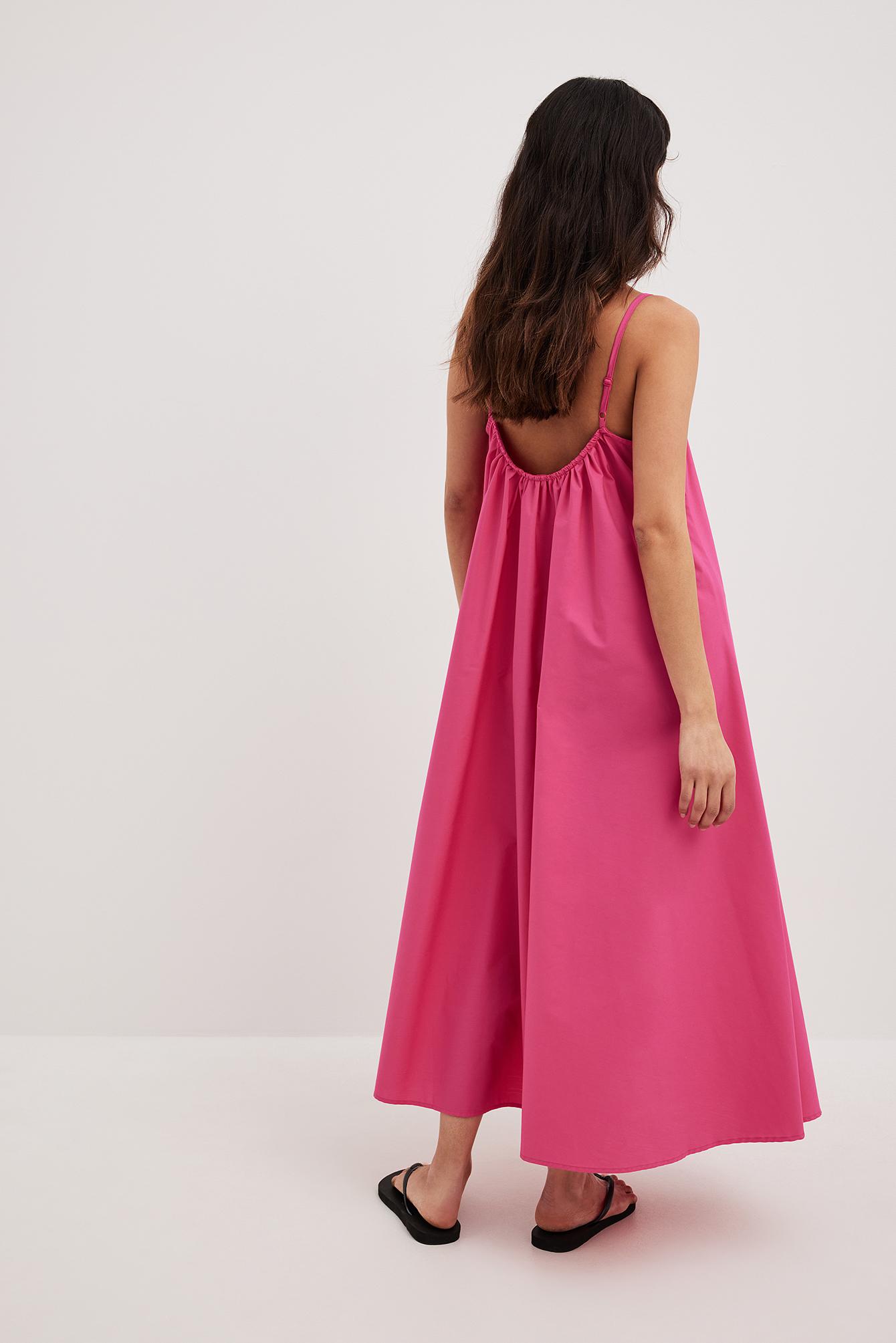 Pink flowy outlet midi dress