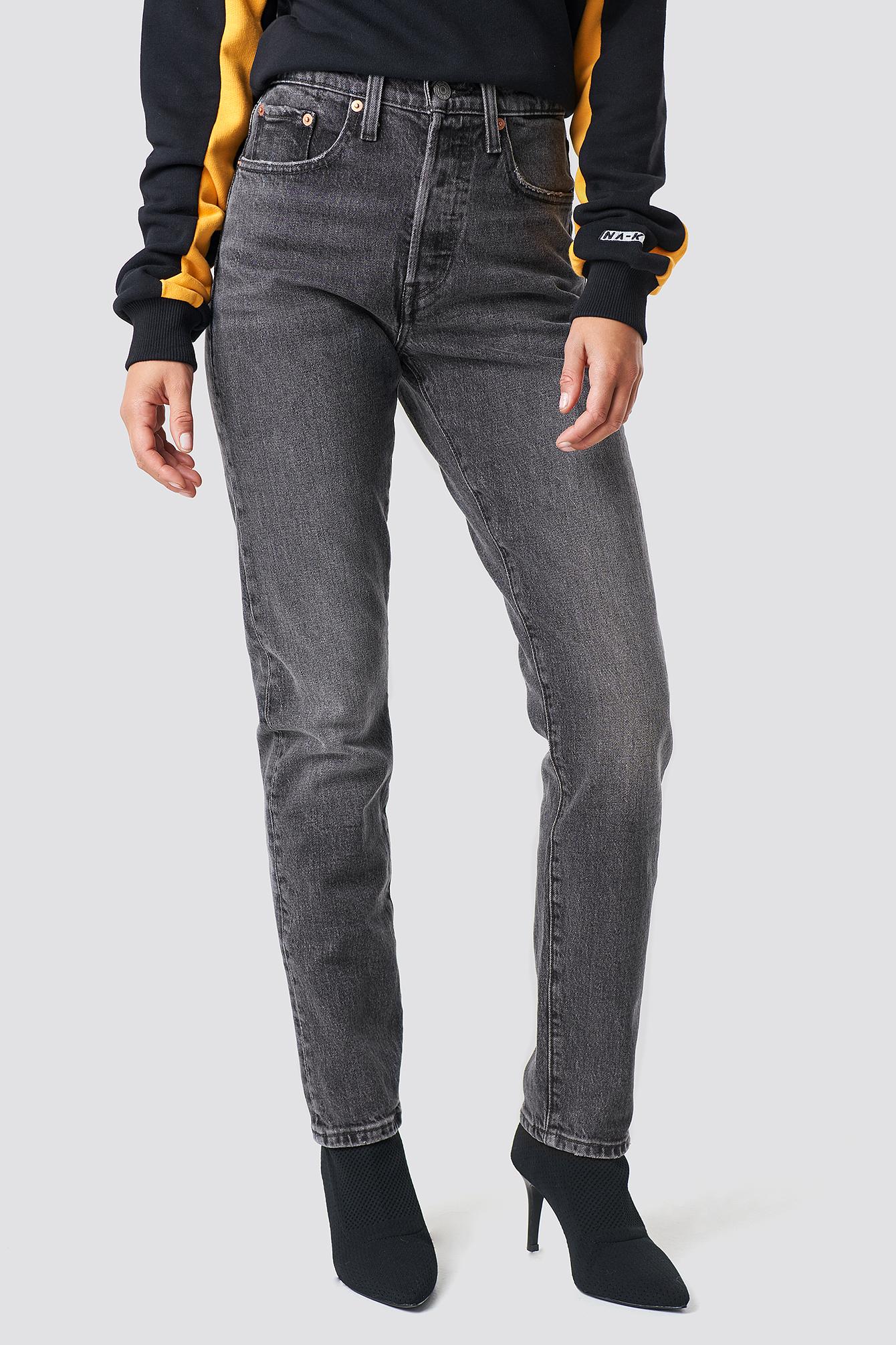 Levi's Denim 501 Skinny Jeans Grey in Black - Lyst